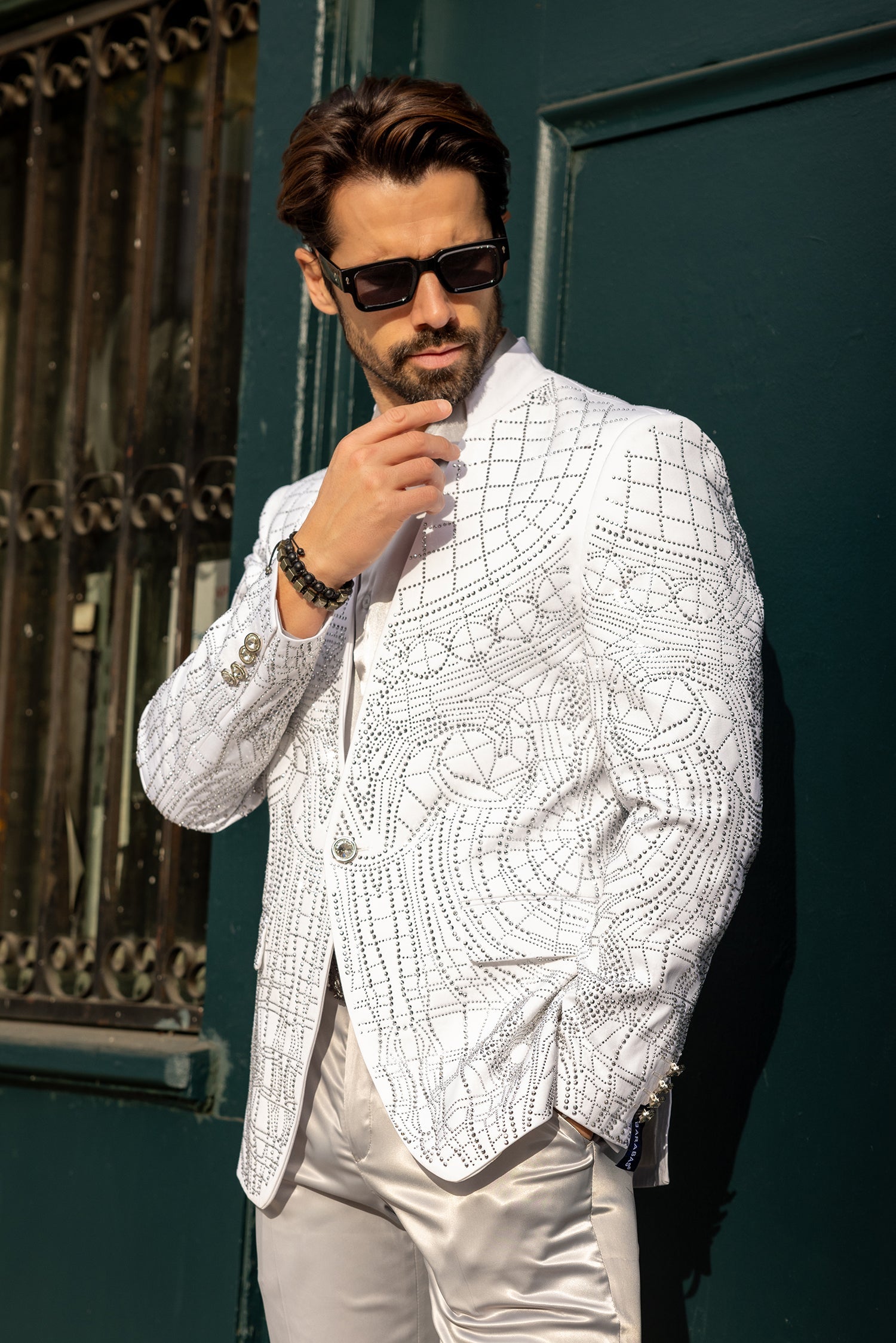 Dignified Mod Blazer in White Silver showcasing premium quality