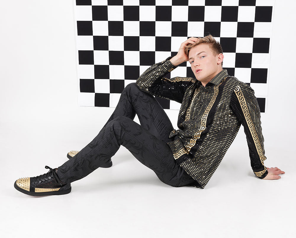 BARABAS: The Rise of Rhinestone Shirts for Men: A Fashion Trend That's Here to Stay