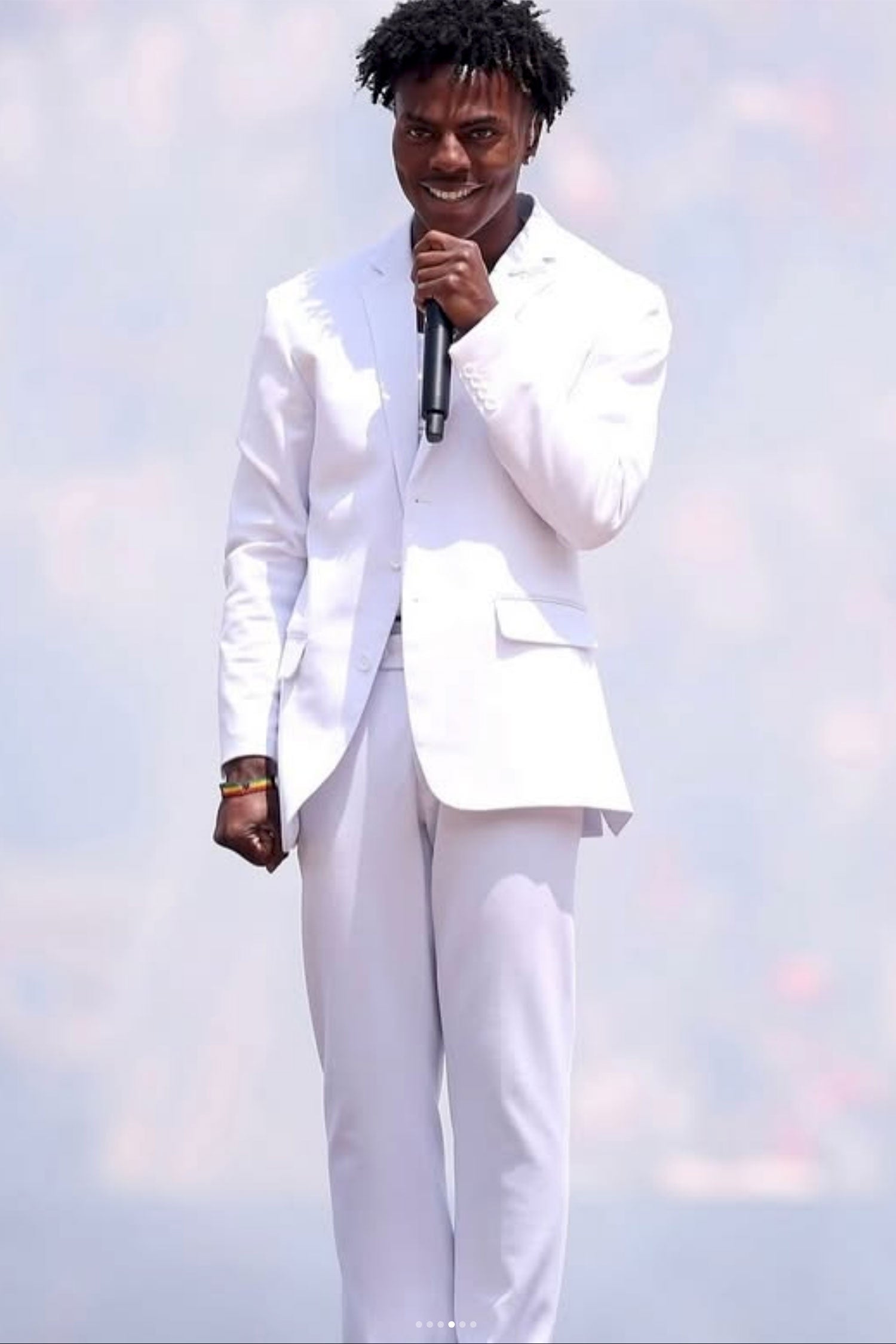 IShowSpeed in white Barabas Endless suit moment at FIFA World Cup 2026