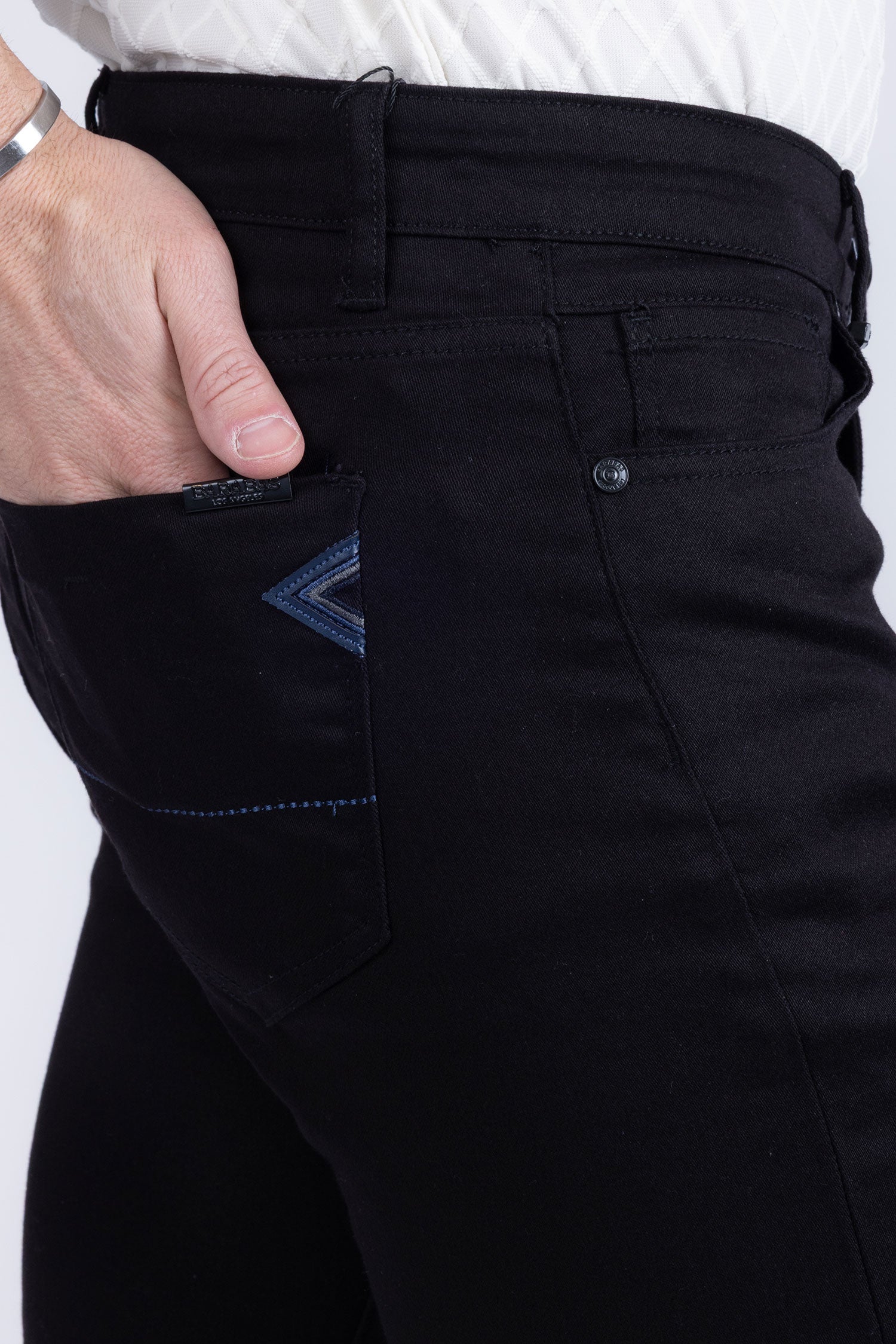 Barabas Men's Skinny Fit Classic Denim Solid Color Jeans 1700 Black