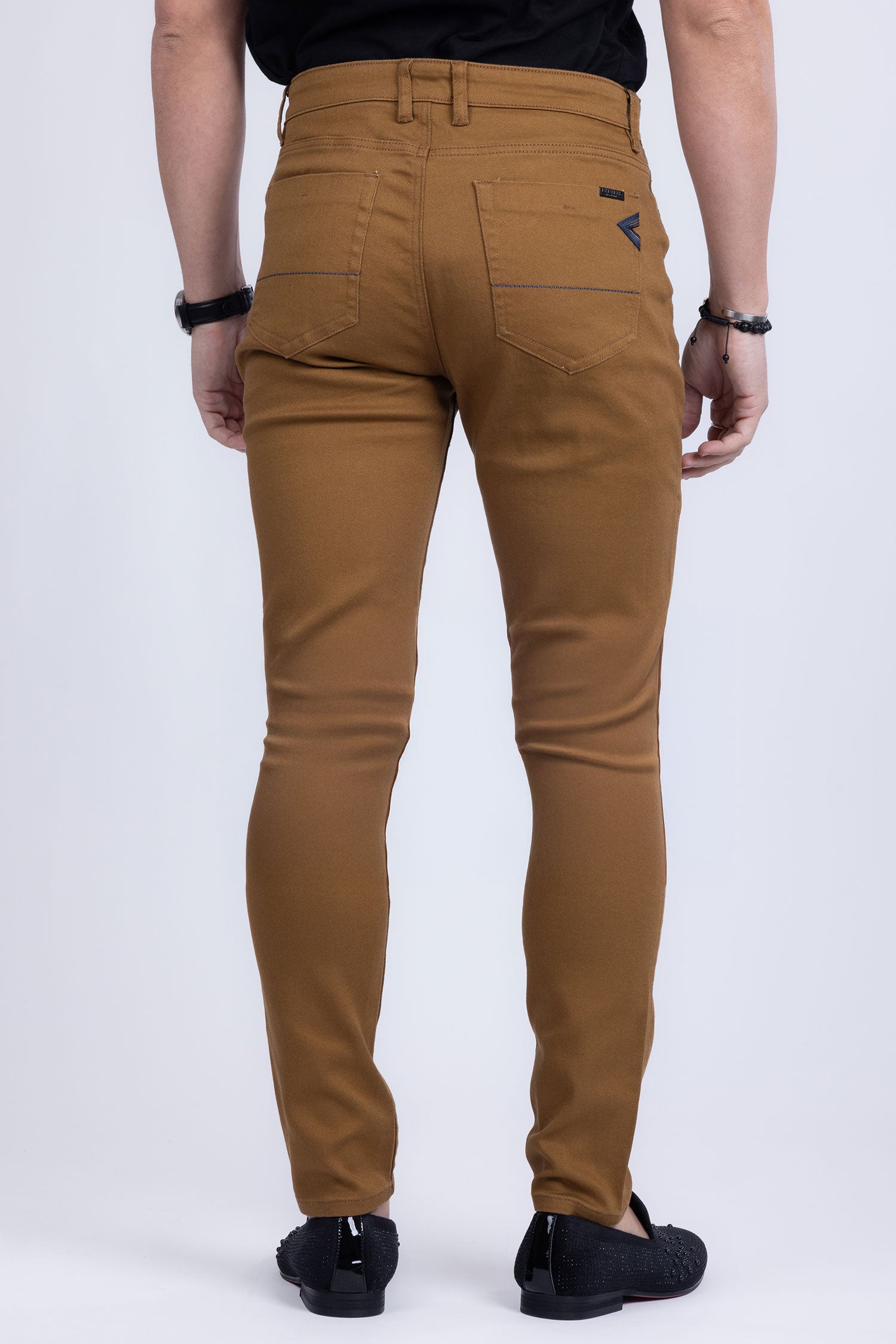 Barabas Men's Skinny Fit Classic Denim Solid Color Jeans 1700 Caramel