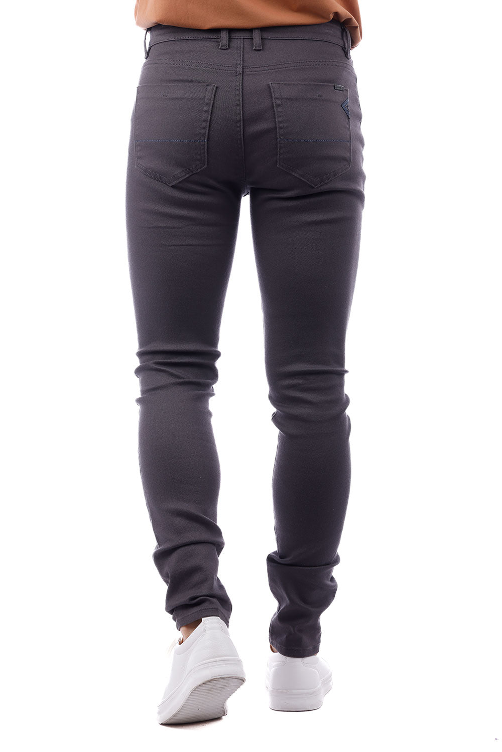 Barabas Men's Skinny Fit Classic Denim Solid Color Jeans 1700 Charcoal