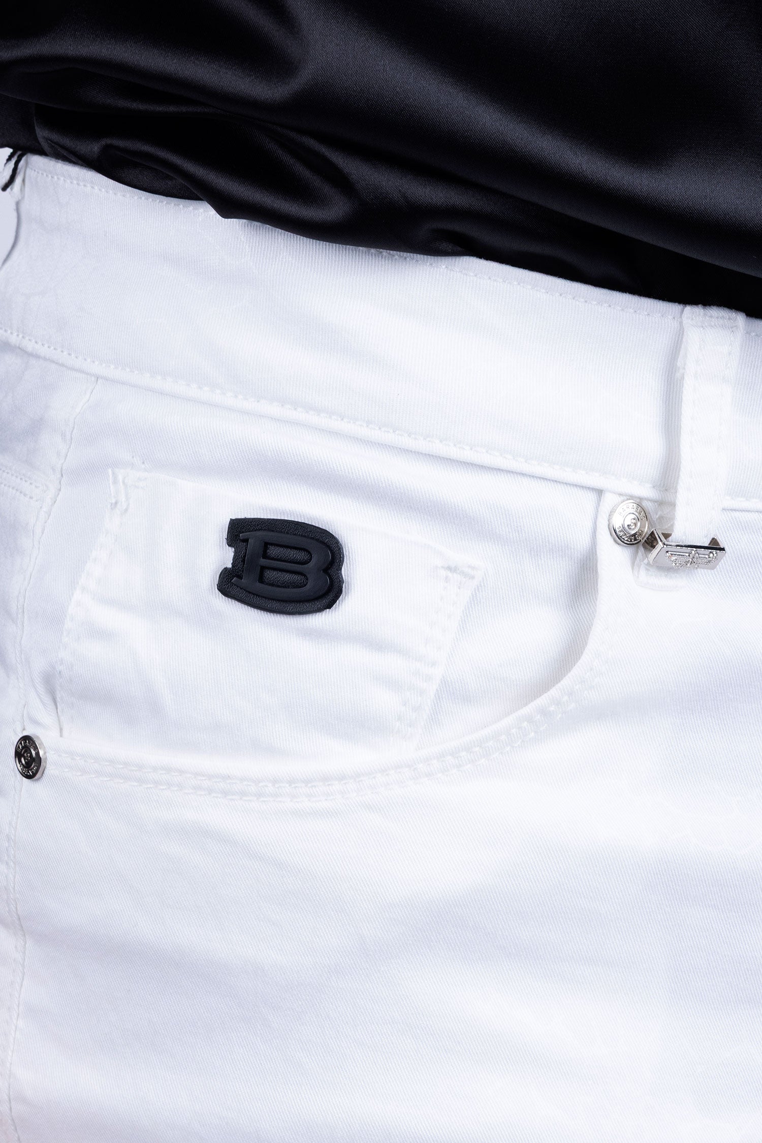Barabas Men's Stretch Slim Lava Pattern Premium Denim Jeans 1750 White