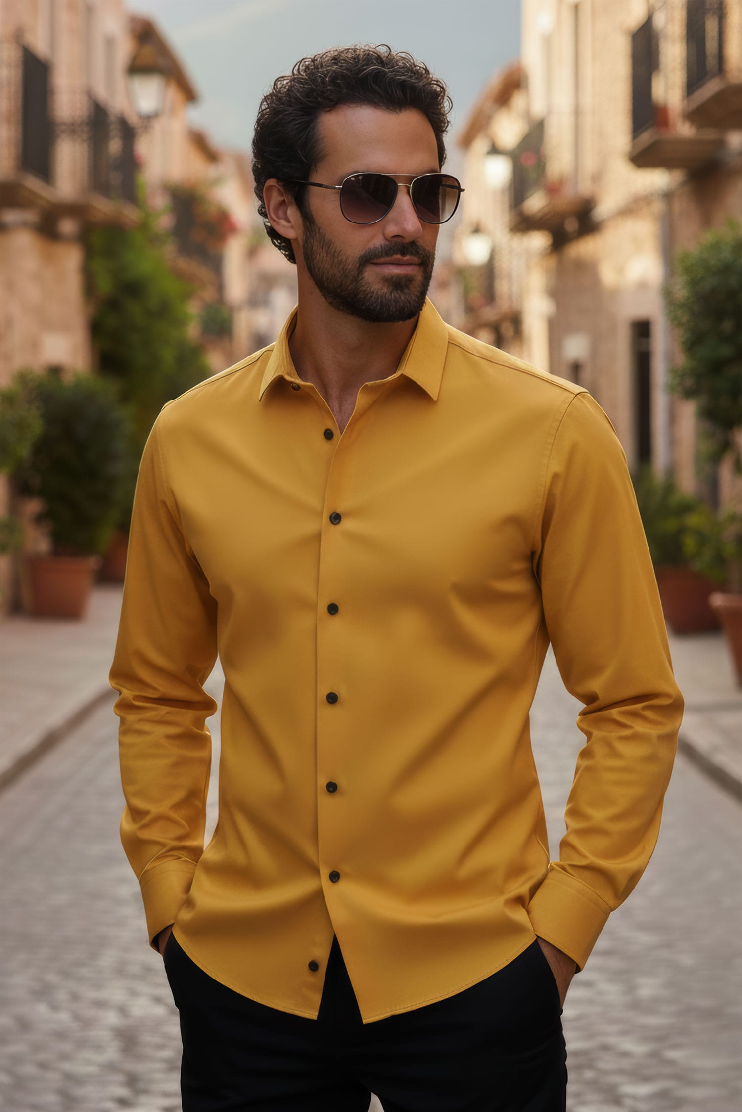 Barabas Men's Premium No Stitches Long Sleeves Shirts 2B400