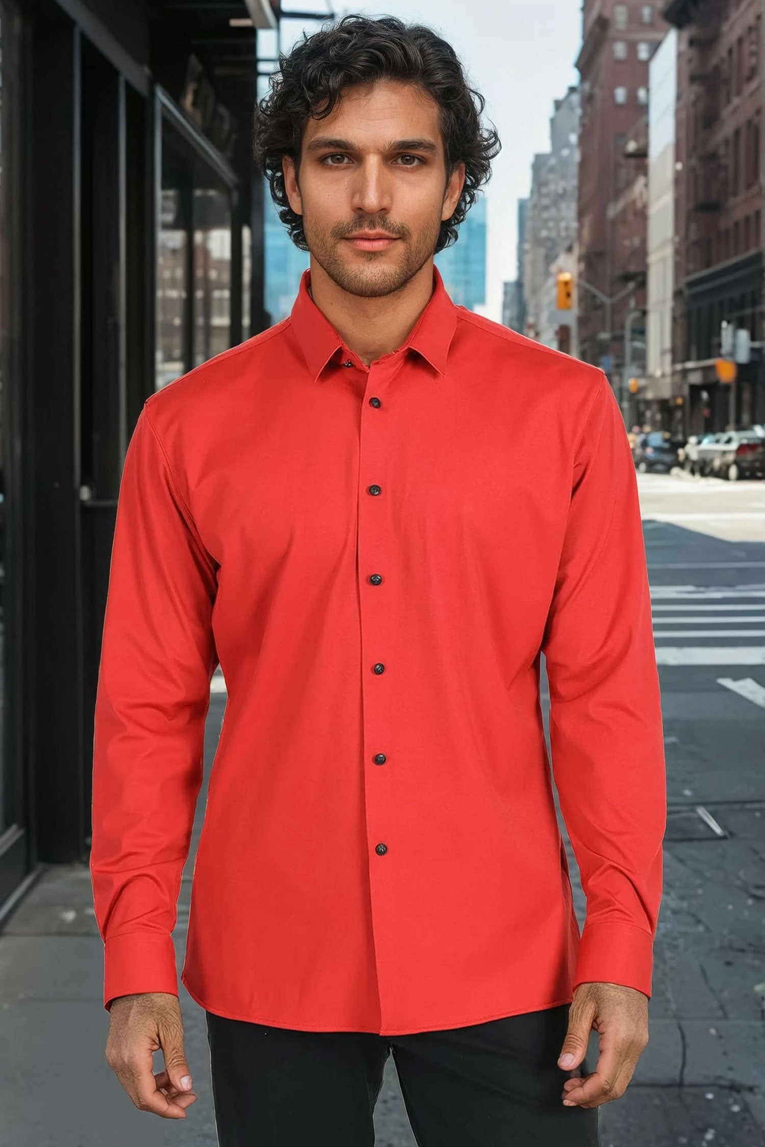 Barabas Men's Premium No Stitches Long Sleeves Shirts 2B400