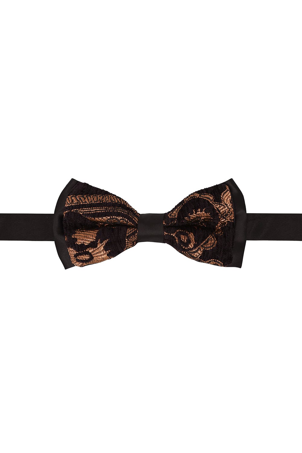 BARABAS Men's Paisley Pattern Design Bow Tie 2BW3101 #Color_Black Coffee