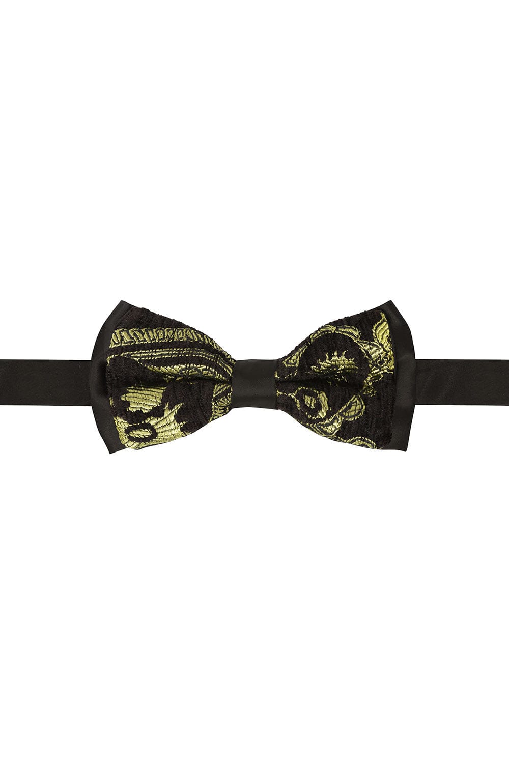 BARABAS Men's Paisley Pattern Design Bow Tie 2BW3101 #Color_Black Gold