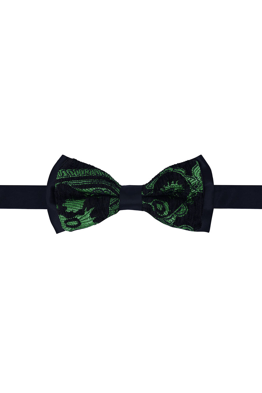 BARABAS Men's Paisley Pattern Design Bow Tie 2BW3101 Green