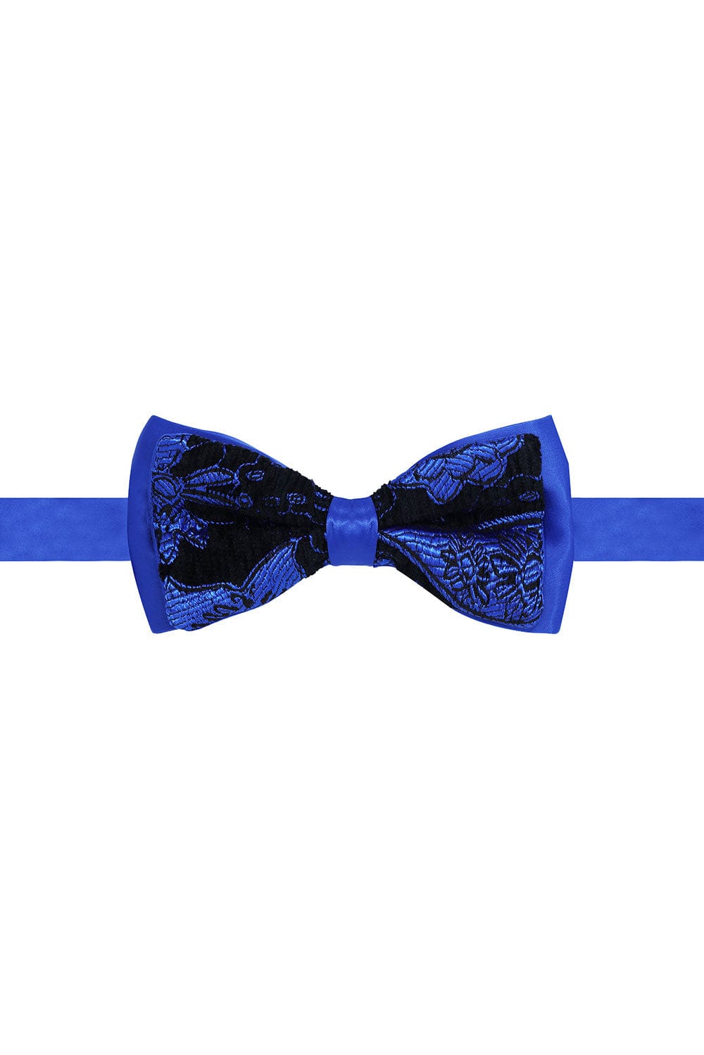 BARABAS Men's Paisley Pattern Design Bow Tie 2BW3101 #Color_Royal Black