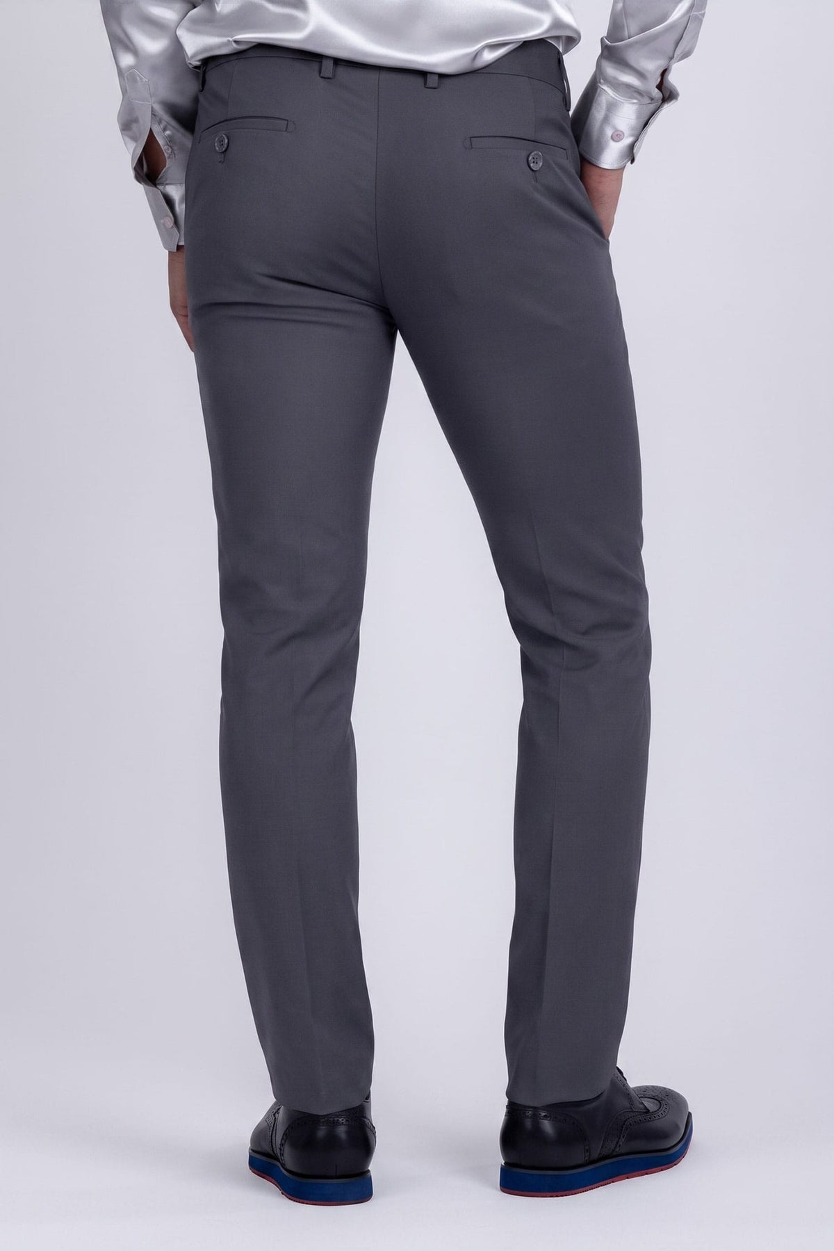 Barabas Men's Matte Solid Color Dress Pants 2CPR6 #Color_Grey