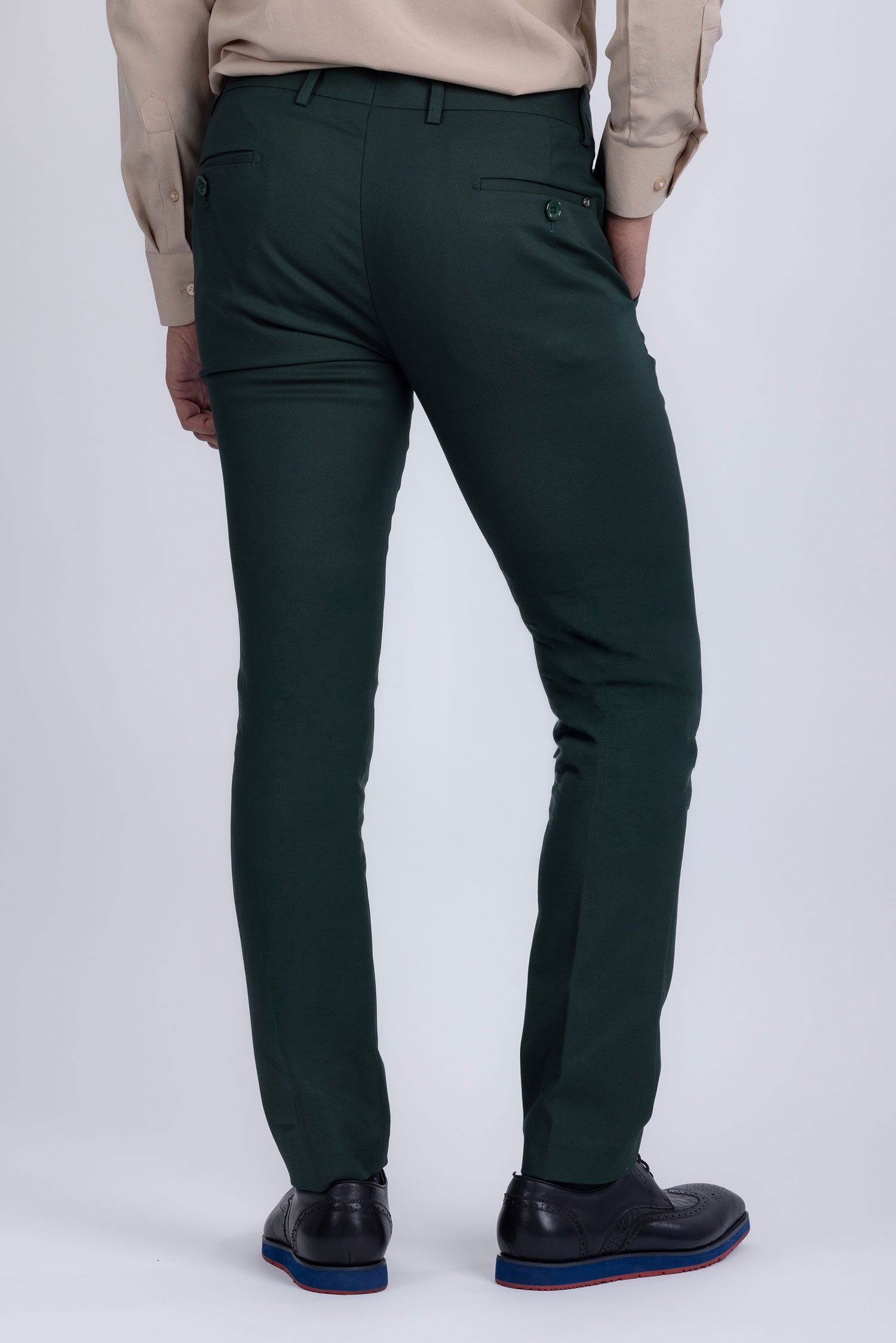 Barabas Men's Matte Solid Color Chino Dress Pants 2CPR6 Olive