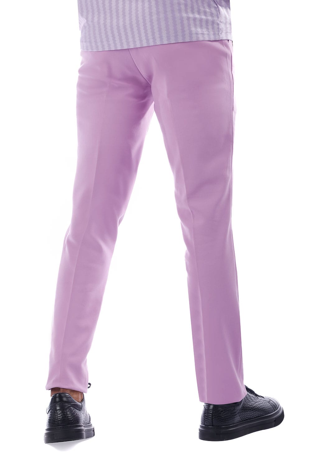 Barabas Men's Matte Solid Color Dress Pants 2CPR6 #Color_Light Purple