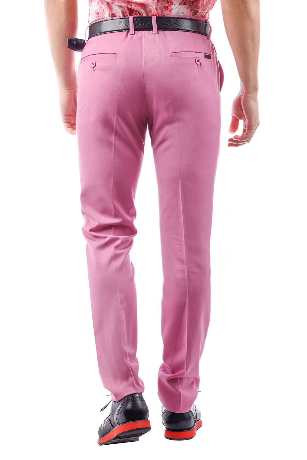 Barabas Men's Matte Solid Color Dress Pants 2CPR6 #Color_Rose