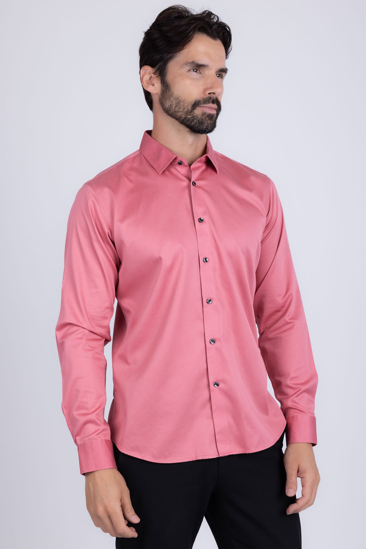 BARABAS Men's Solid Basic Palin Premium Button Down Dress Shirts 2DPS01 Pink