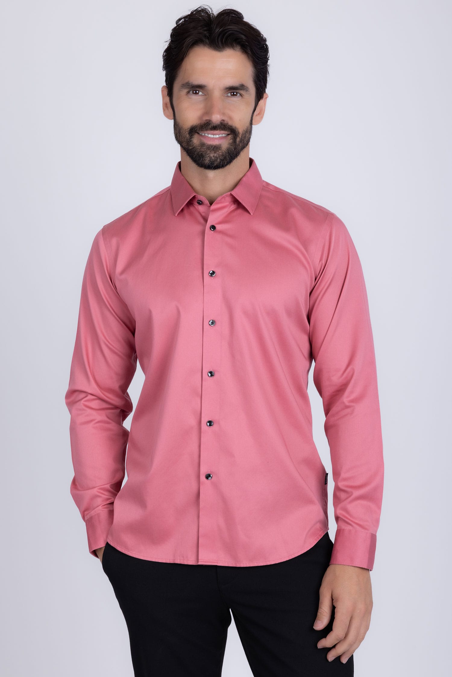 BARABAS Men's Solid Basic Palin Premium Button Down Dress Shirts 2DPS01 Pink