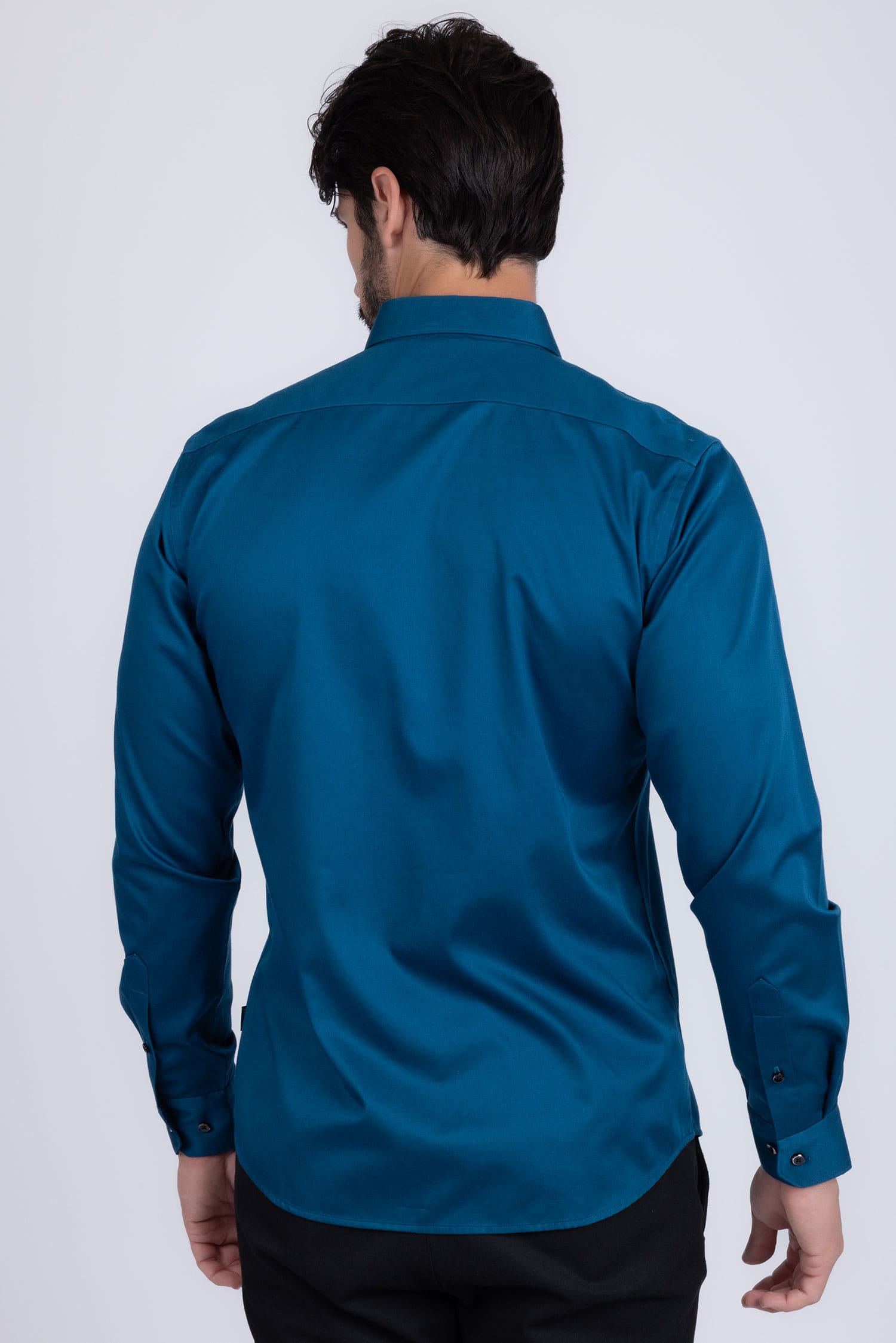 BARABAS Men's Solid Basic Palin Premium Button Down Dress Shirts 2DPS01 Teal