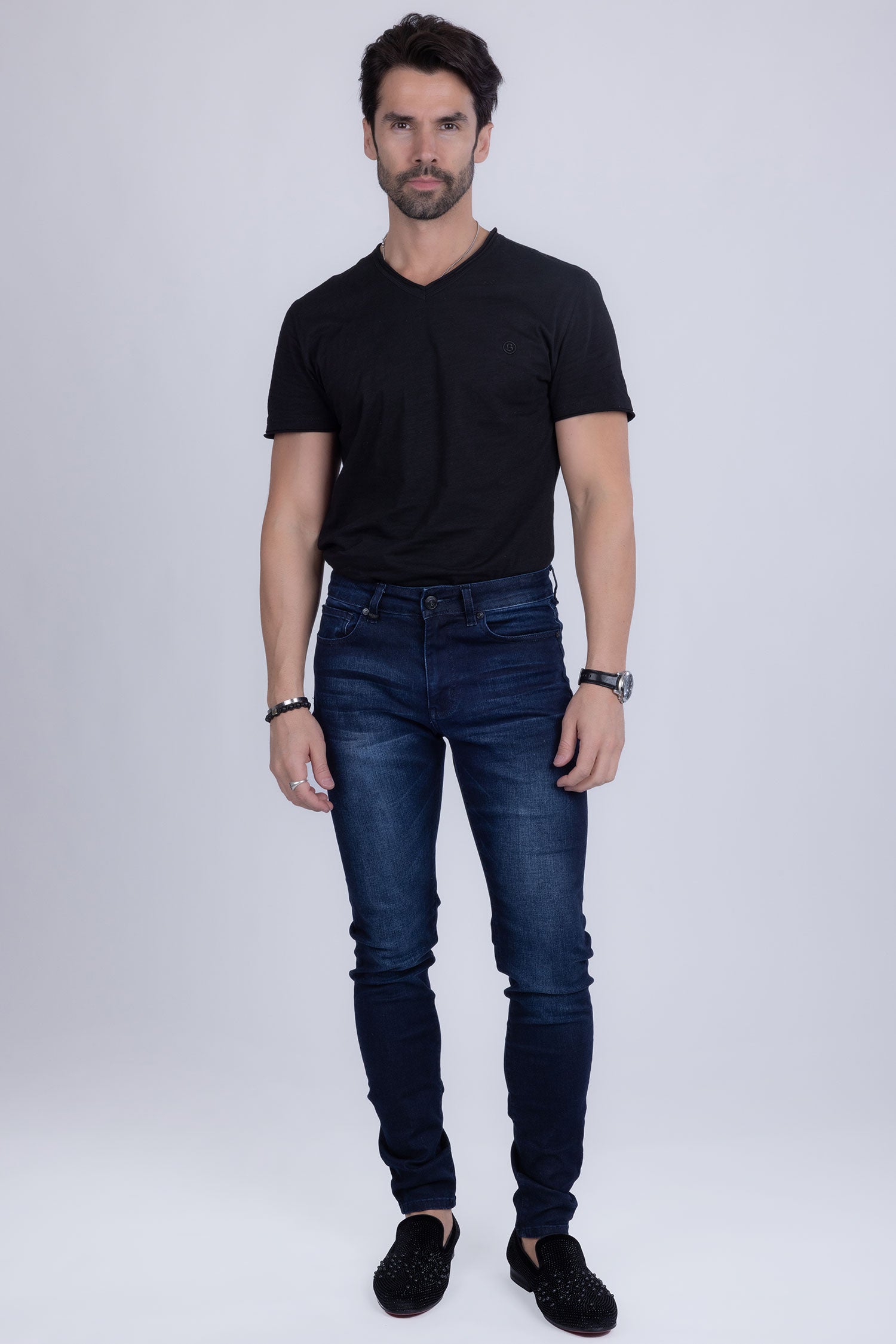 Barabas Men's Straight Fit Premium Dark Blue Denim Jeans 2JE03ST Dark Blue