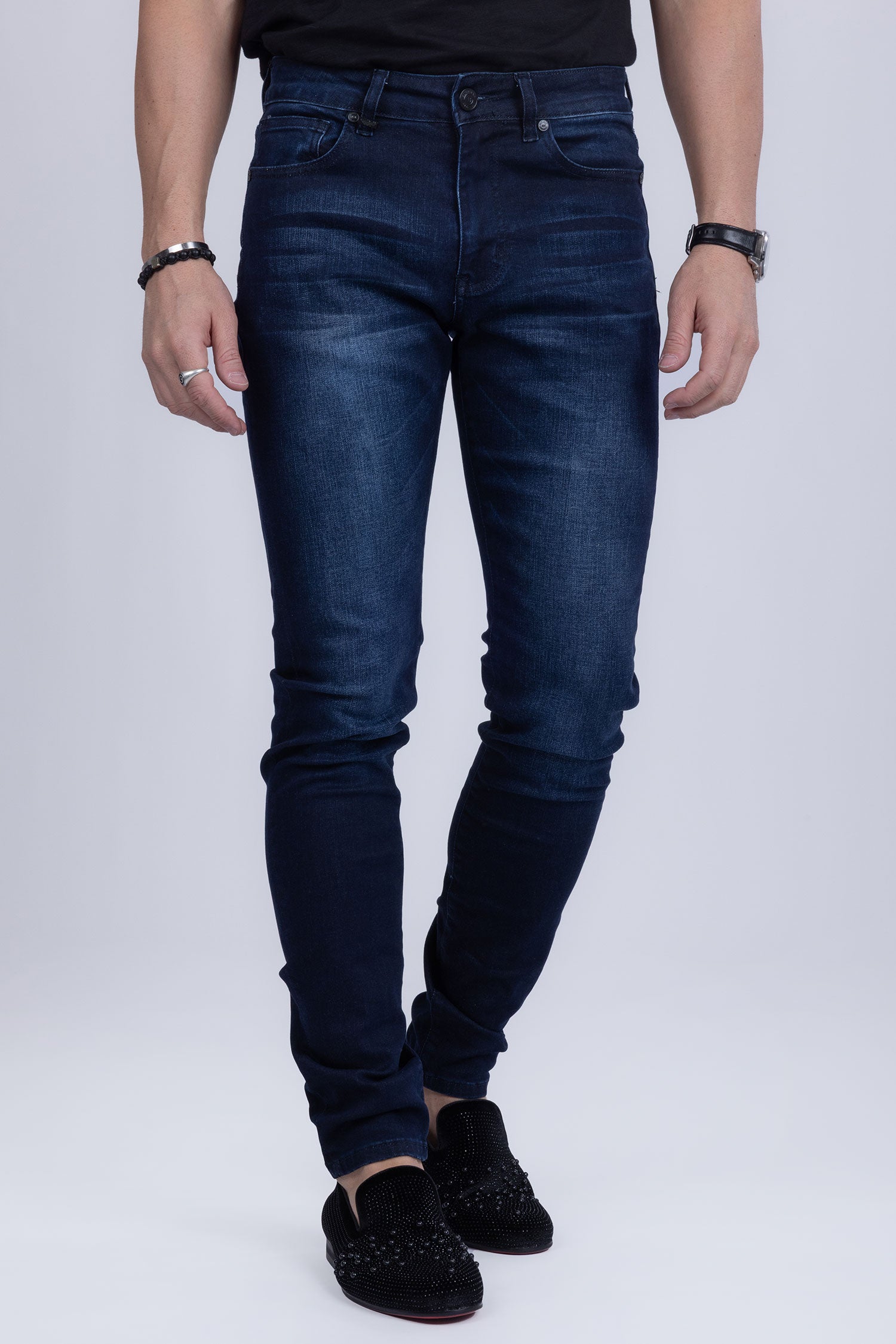 Barabas Men's Straight Fit Premium Dark Blue Denim Jeans 2JE03ST Dark Blue