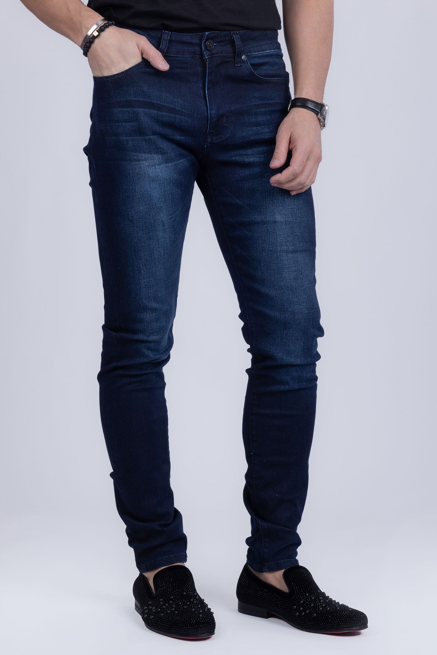 Barabas Men's Straight Fit Premium Dark Blue Denim Jeans 2JE03ST Dark Blue