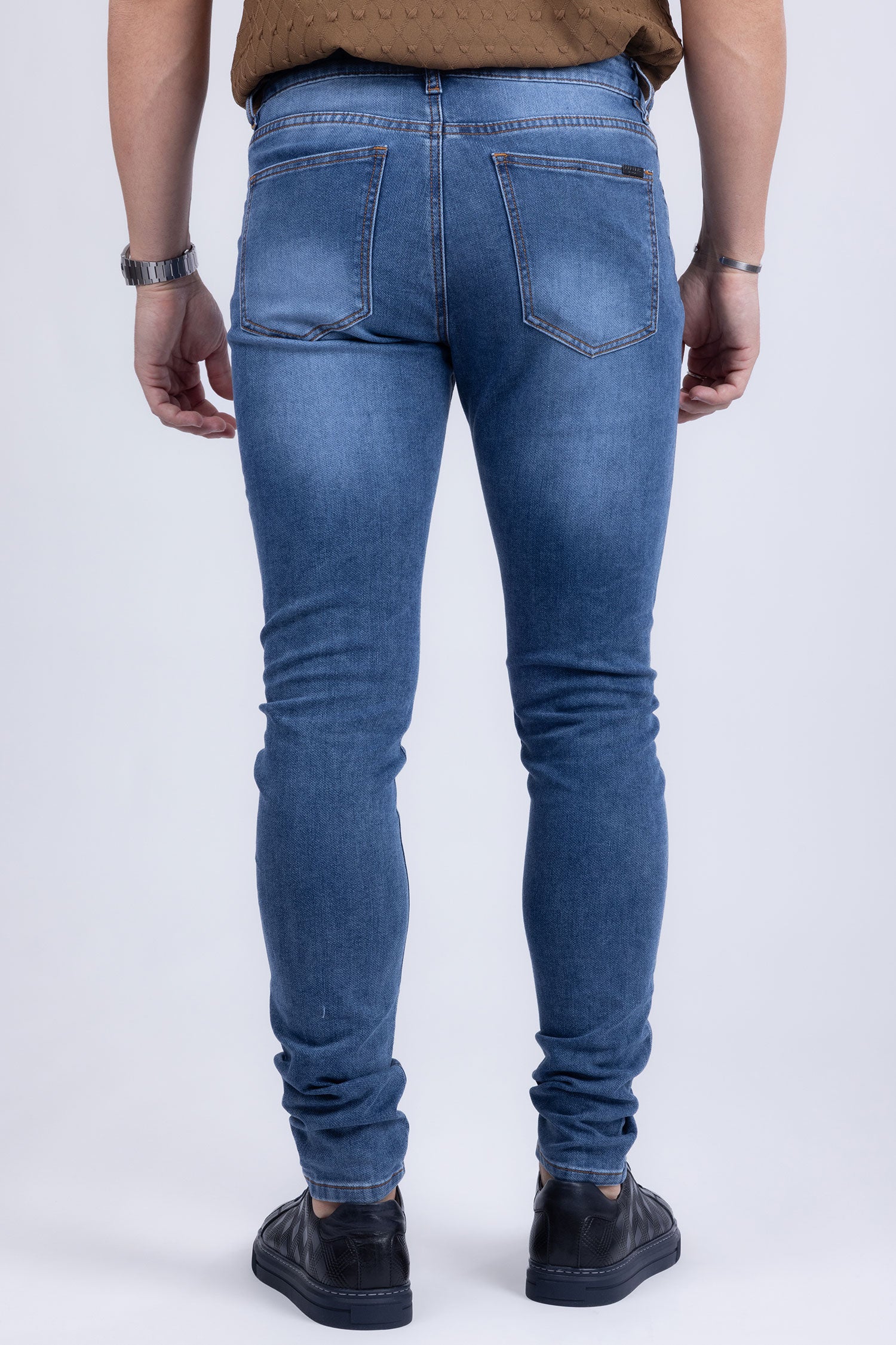 Barabas Men's Light Blue Washed Premium Denim Jeans 2JE08SL