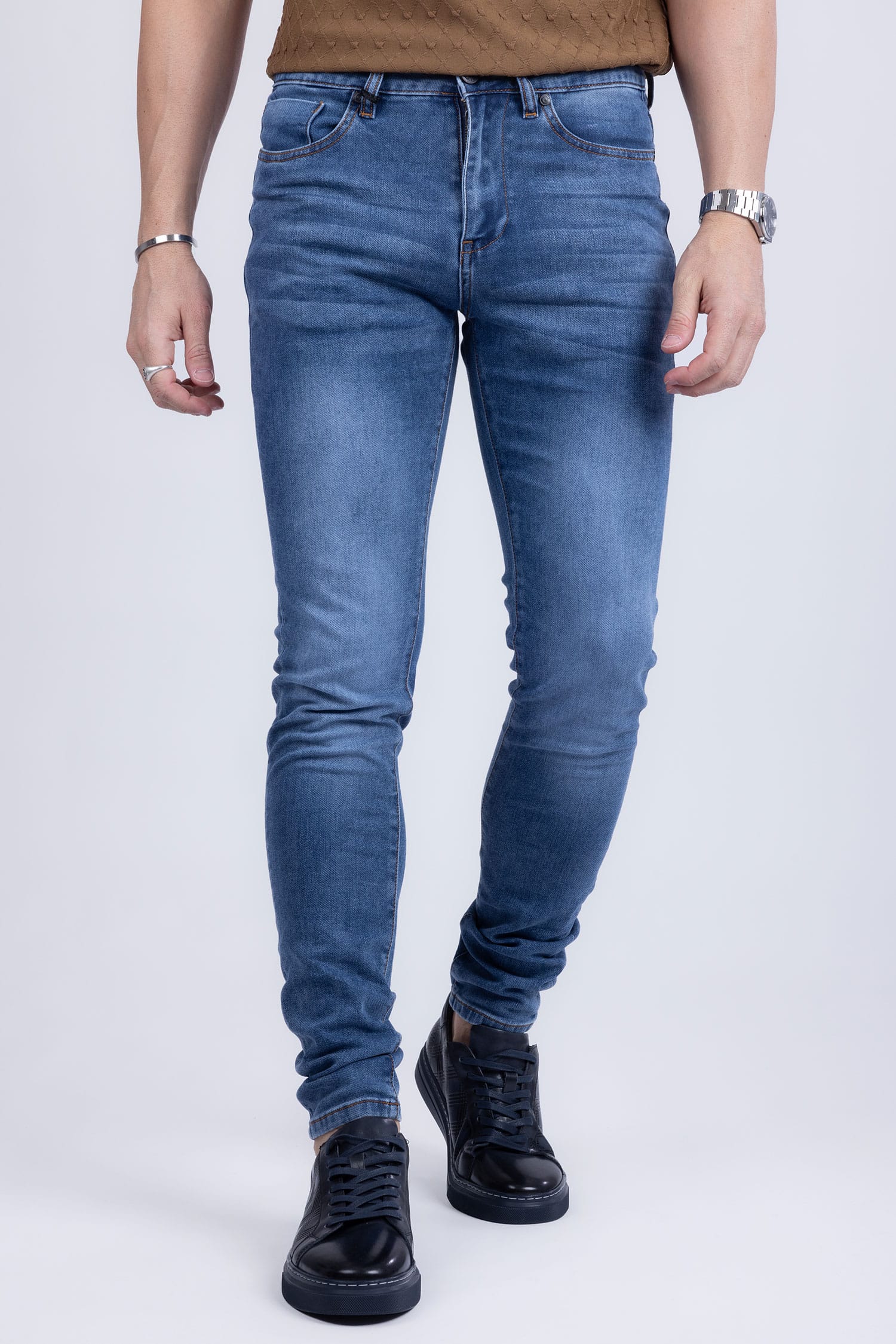 Barabas Men's Light Blue Washed Premium Denim Jeans 2JE08SL