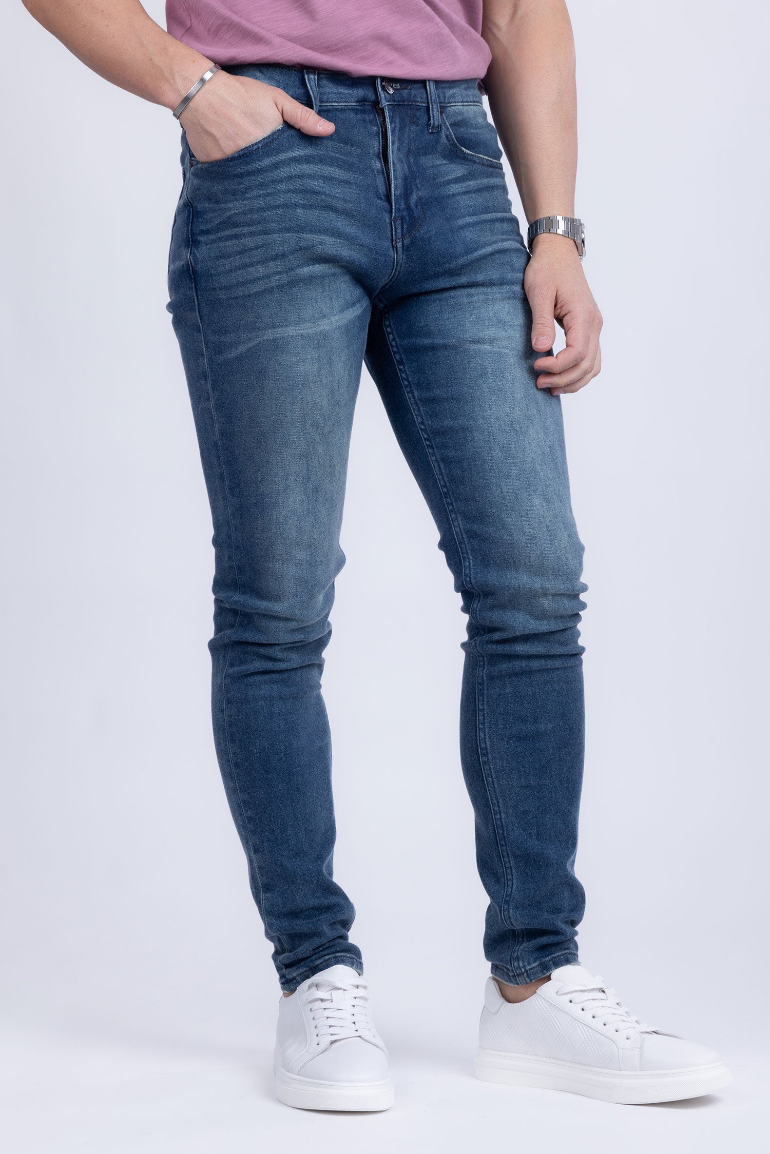 Barabas Men's Solid Color Classic Workforce Denim Jeans 2JE11SL Blue
