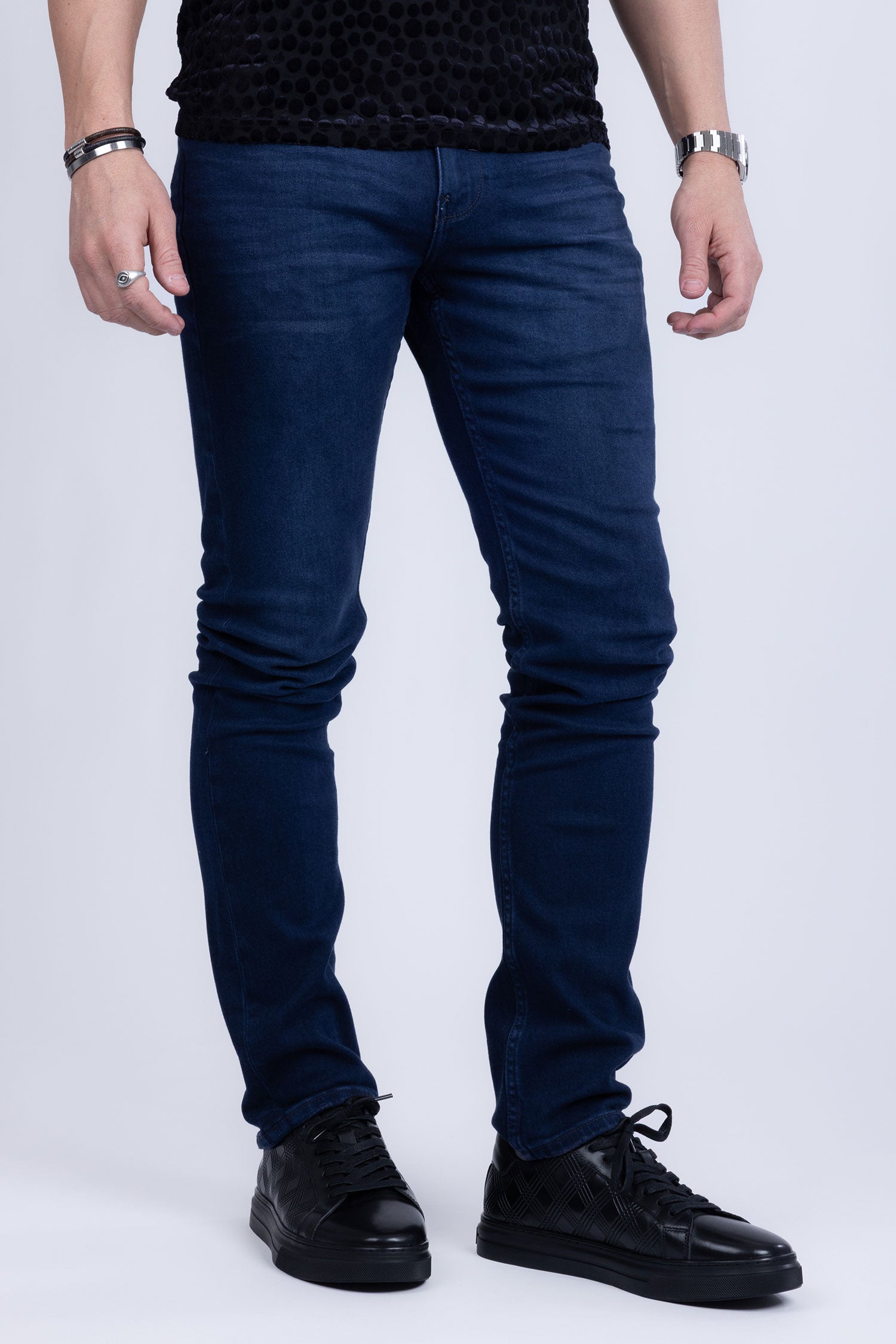 Barabas Men's Straight Fit Premium Dark Blue Denim Jeans 2JE11ST