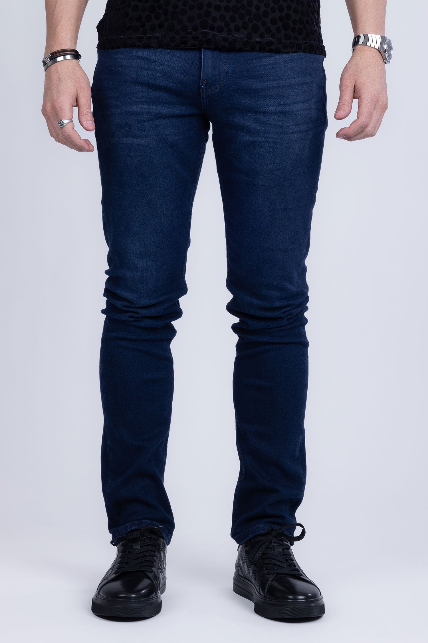 Barabas Men's Straight Fit Premium Dark Blue Denim Jeans 2JE11ST