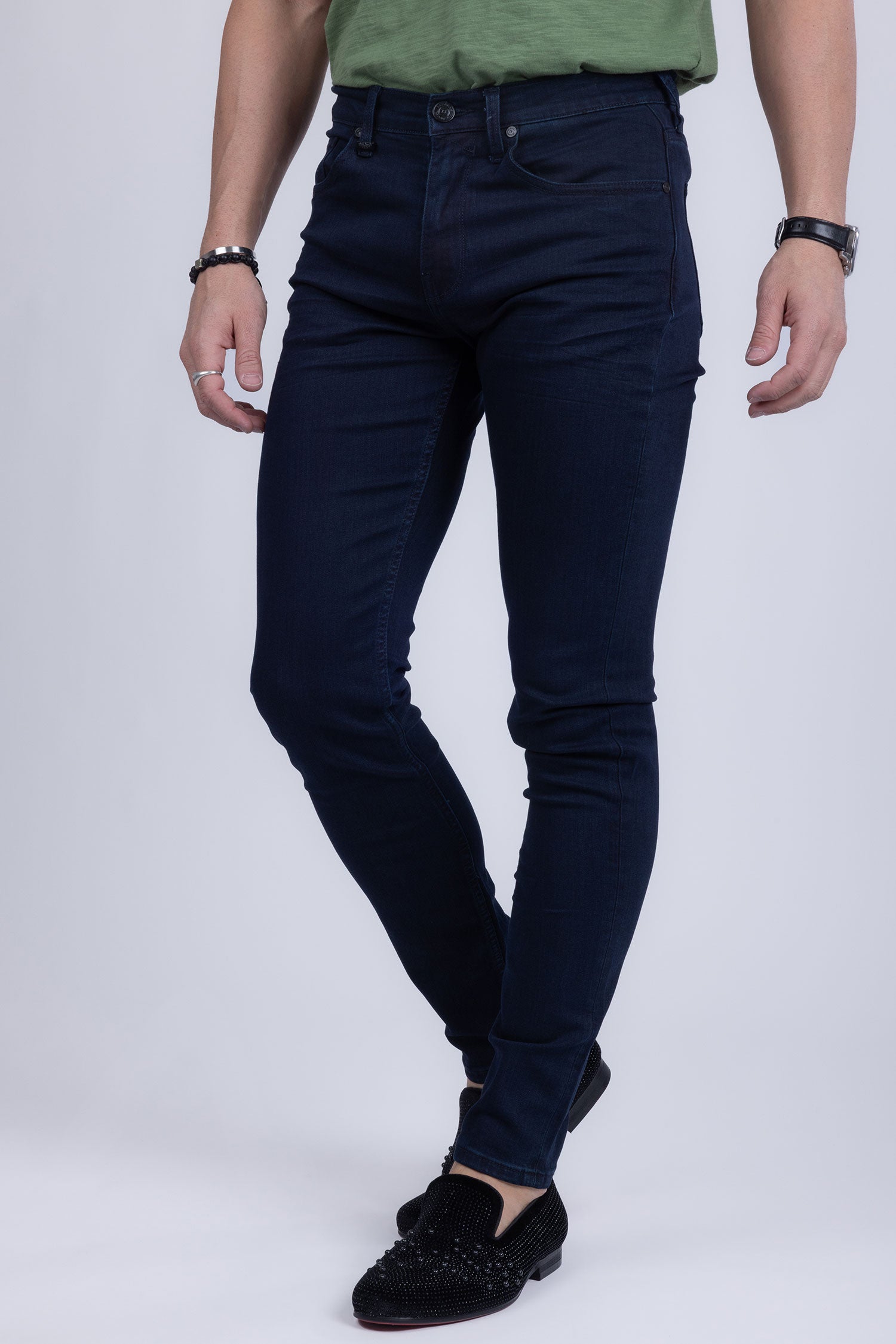 Barabas Men's Slim Fit Premium Dark Blue Denim Jeans 2JE12SL