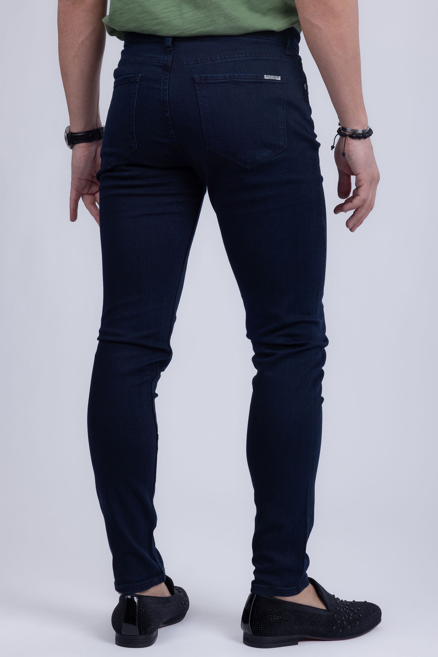 Barabas Men's Slim Fit Premium Dark Blue Denim Jeans 2JE12SL