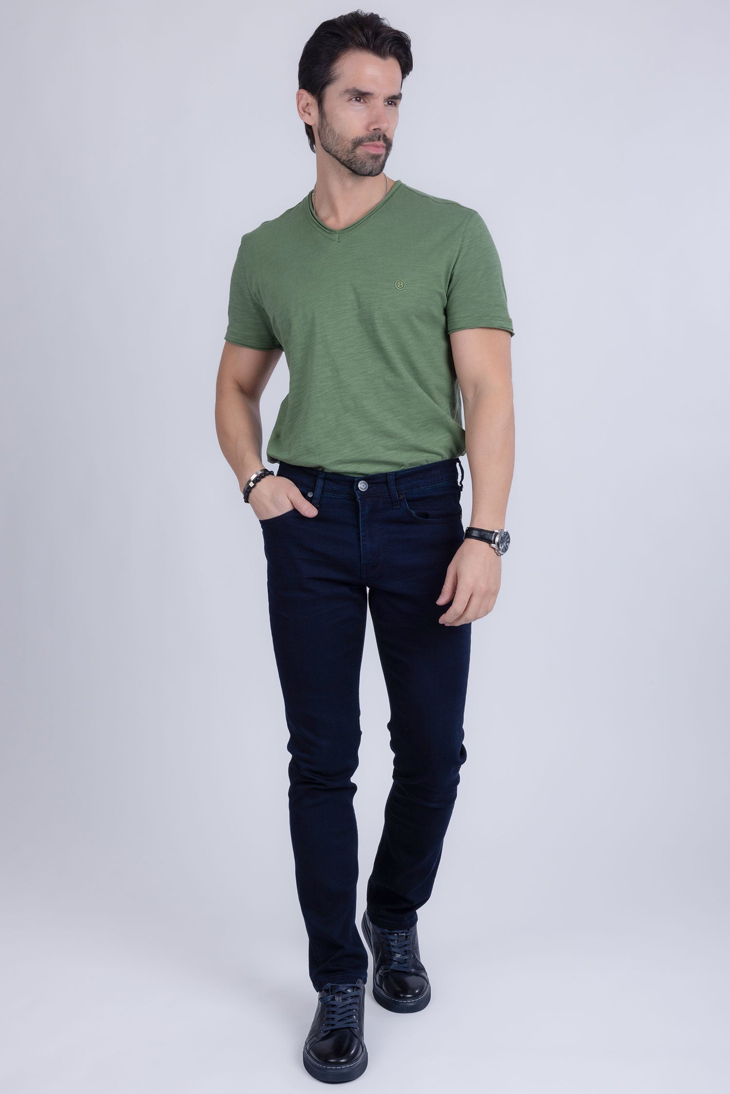 Barabas Men's Straight Fit Premium Dark Blue Denim Jeans 2JE12ST