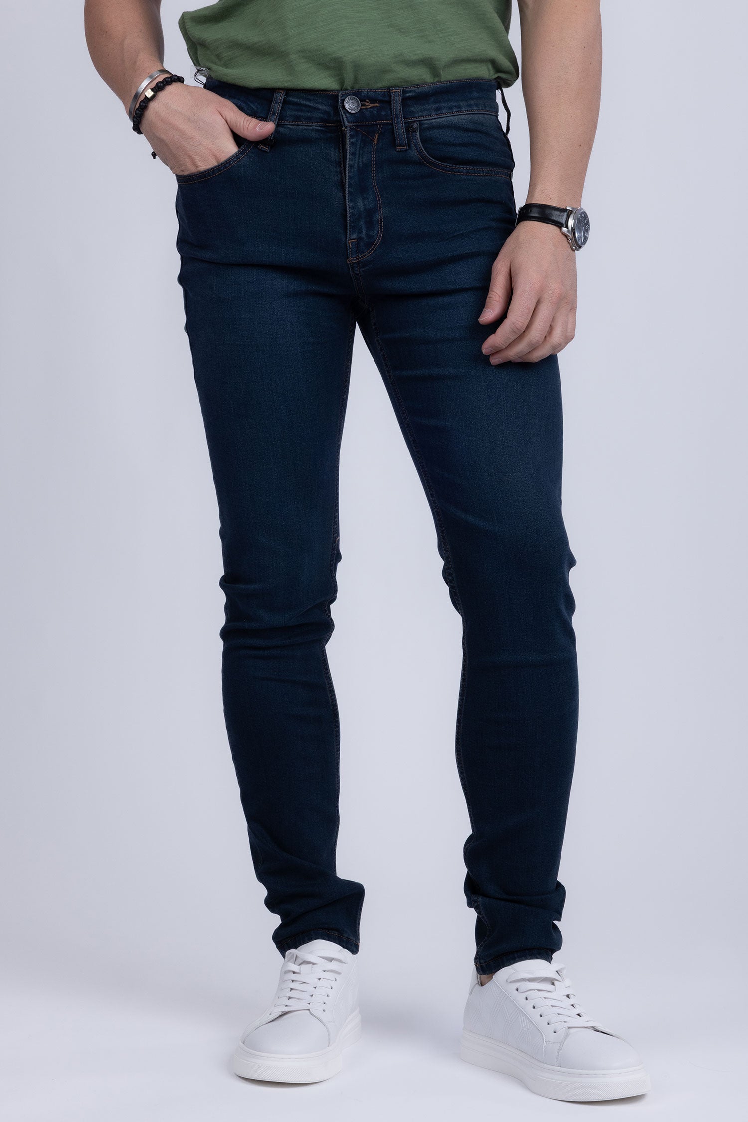 Barabas Men's Slim Fit Premium Dark Blue Denim Jeans 2JE13SL