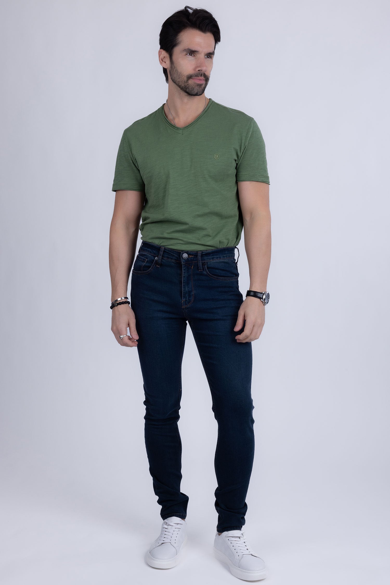 Barabas Men's Slim Fit Premium Dark Blue Denim Jeans 2JE13SL