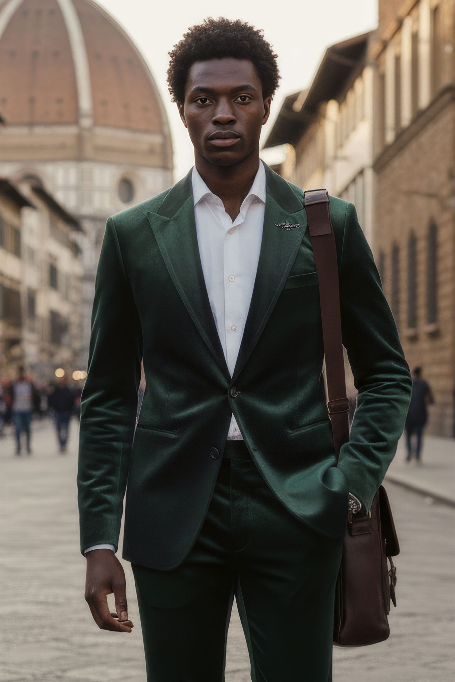 BARABAS Men's Velvet Shiny Finish Peak Lapel Blazer 3BL04 Green