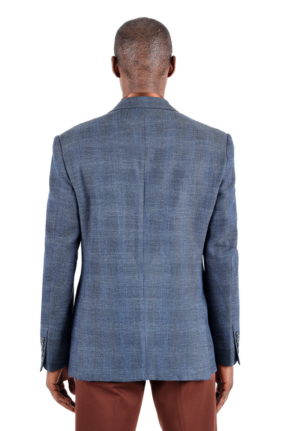 BARABAS Blazer Peak Lapel Wool Blazer Sport Coat 3BL10 Blue
