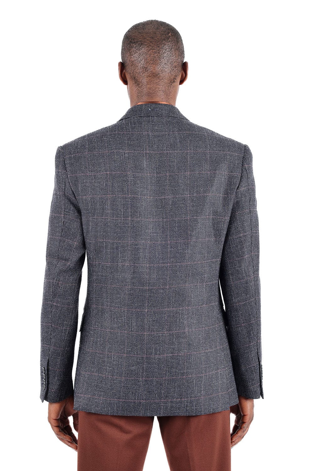 BARABAS Blazer Peak Lapel Wool Blazer Sport Coat 3BL10 Charcoal