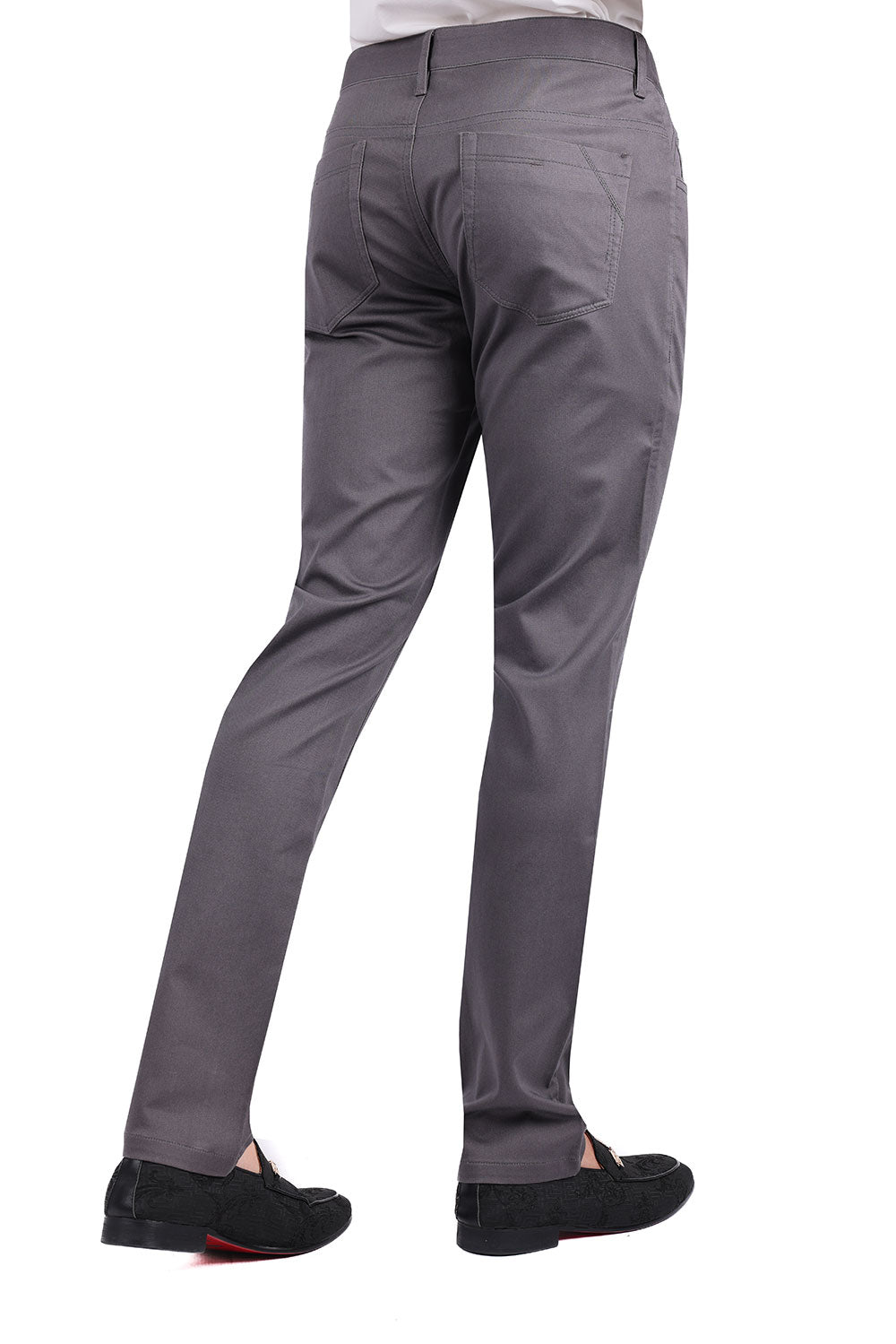 Barabas Men's Solid Color Basic Essential Chino Dress Pants 3CPW30 Grey