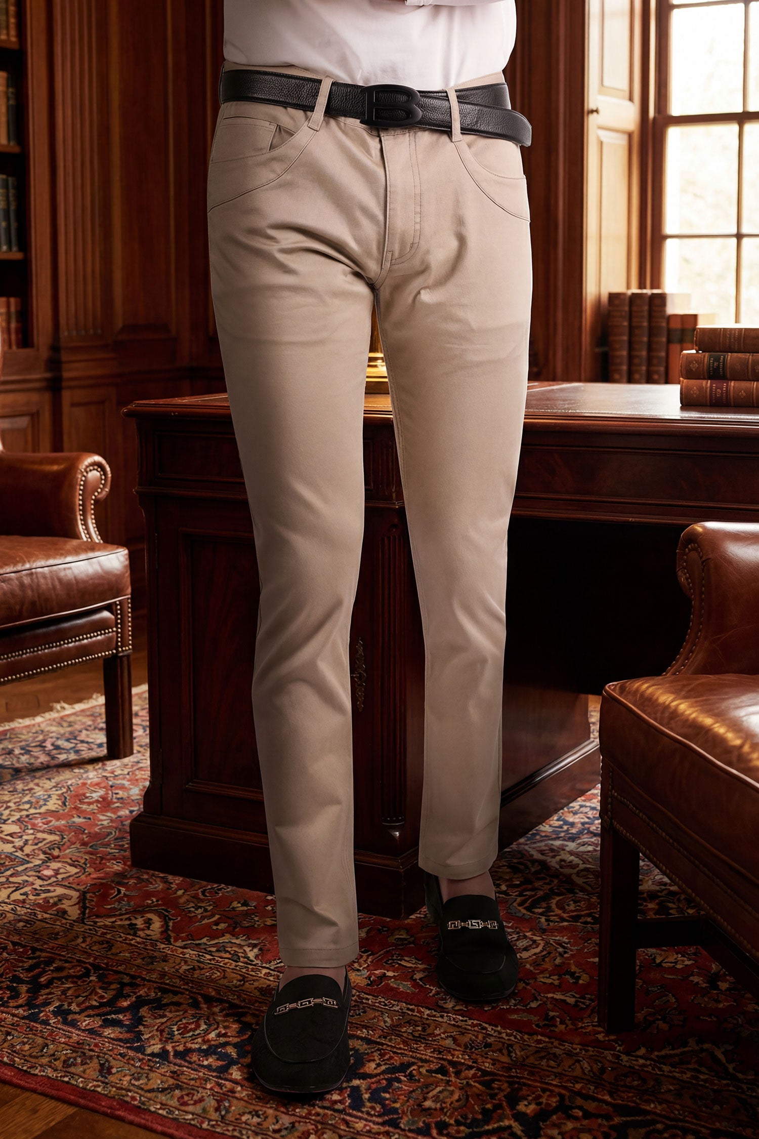 Barabas Men's Solid Color Basic Essential Chino Dress Pants 3CPW31 Tan