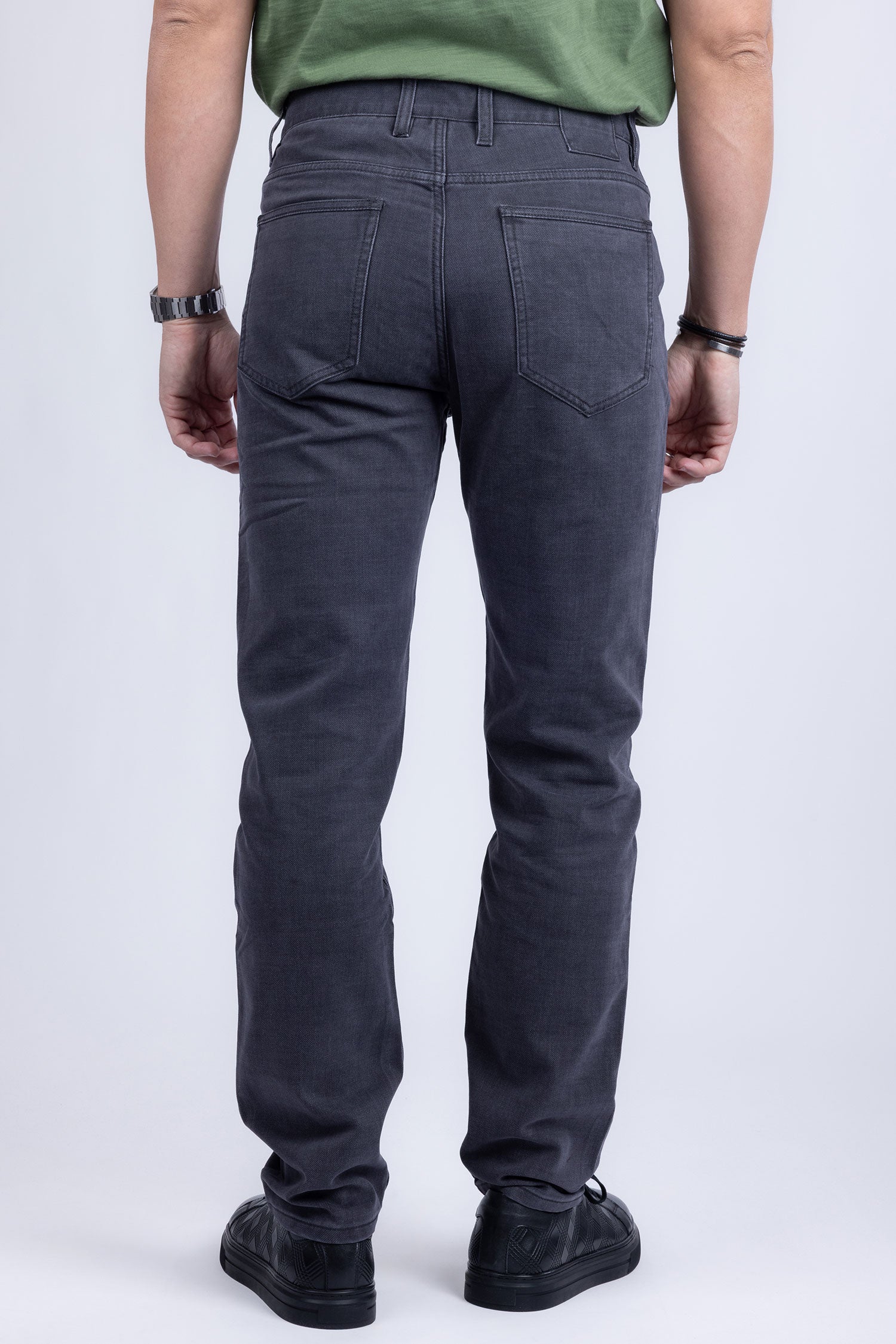 Barabas Men's Solid Color Premium Stretch Denim Jeans 3SN100 Charcoal