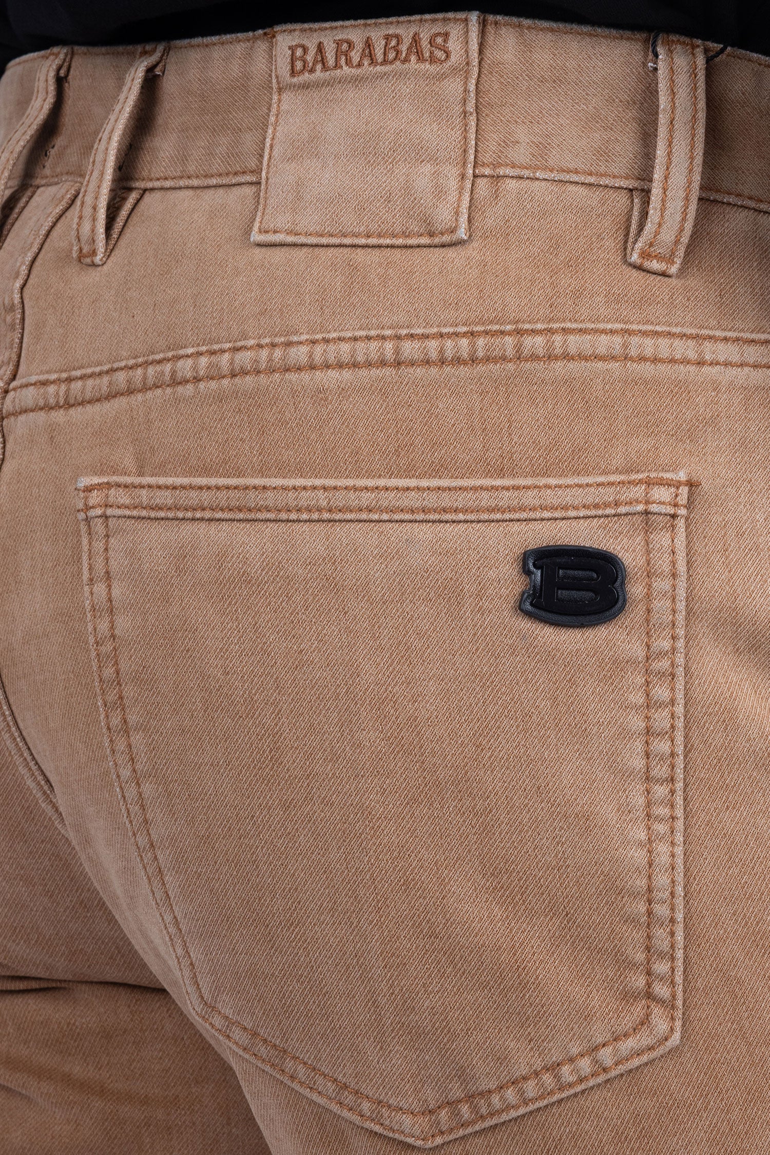 Barabas Men's Solid Color Premium Stretch Denim Jeans 3SN100 Light Rust