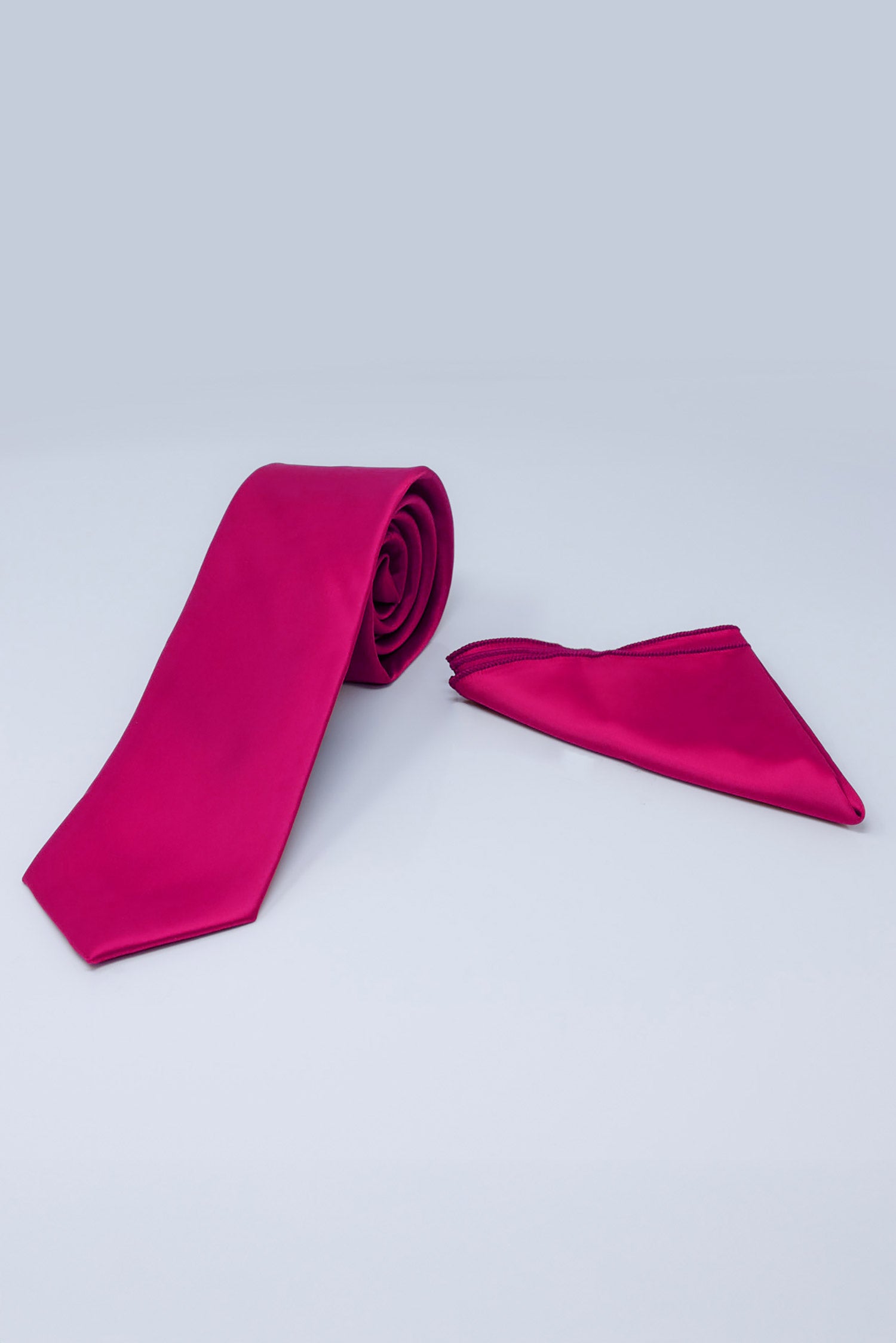 Barabas Men's Solid Color Shiny Satin Luxury Formal Necktie 4NT01 Amaranth