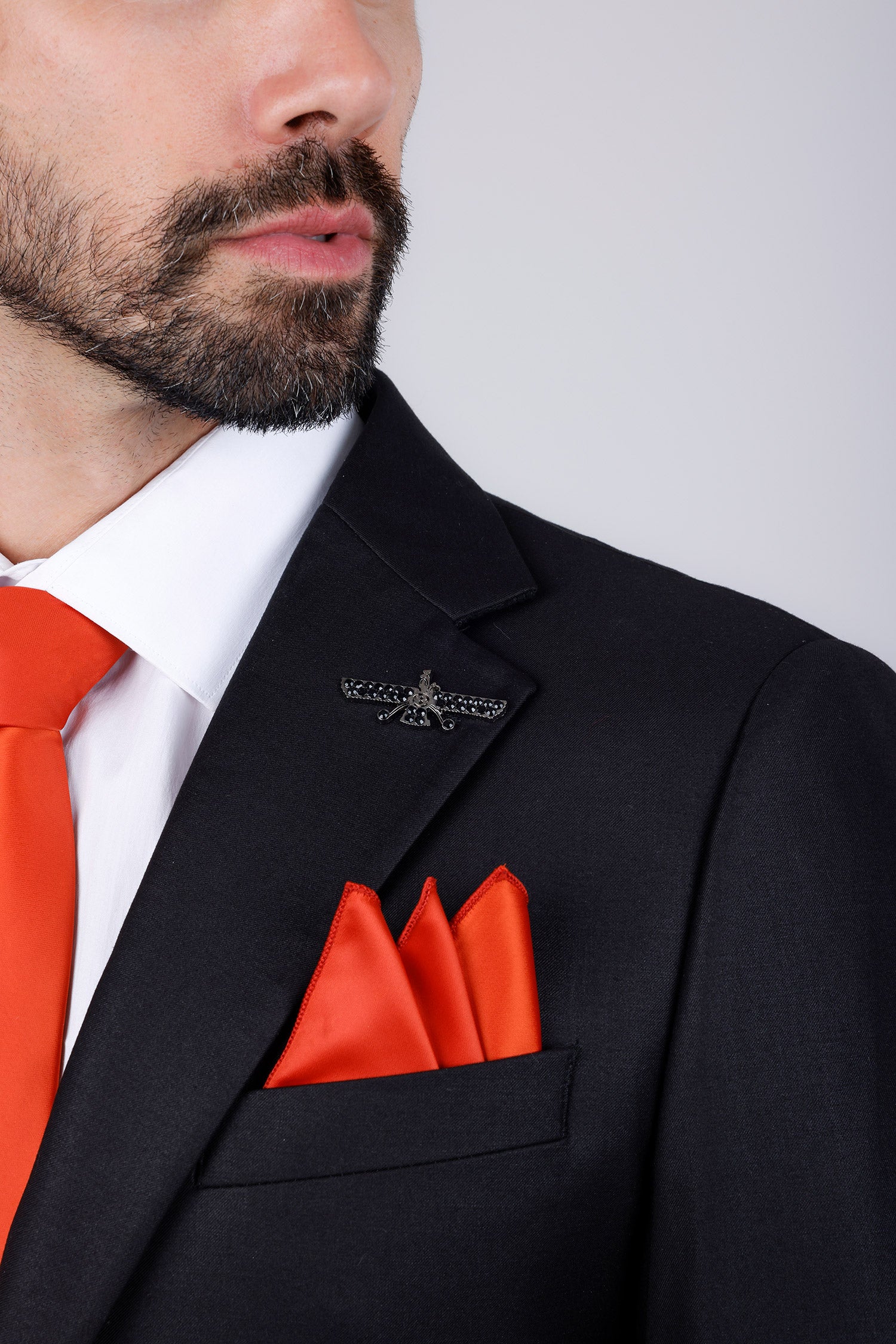 Barabas Men's Solid Color Shiny Satin Luxury Formal Necktie 4NT01 Rust