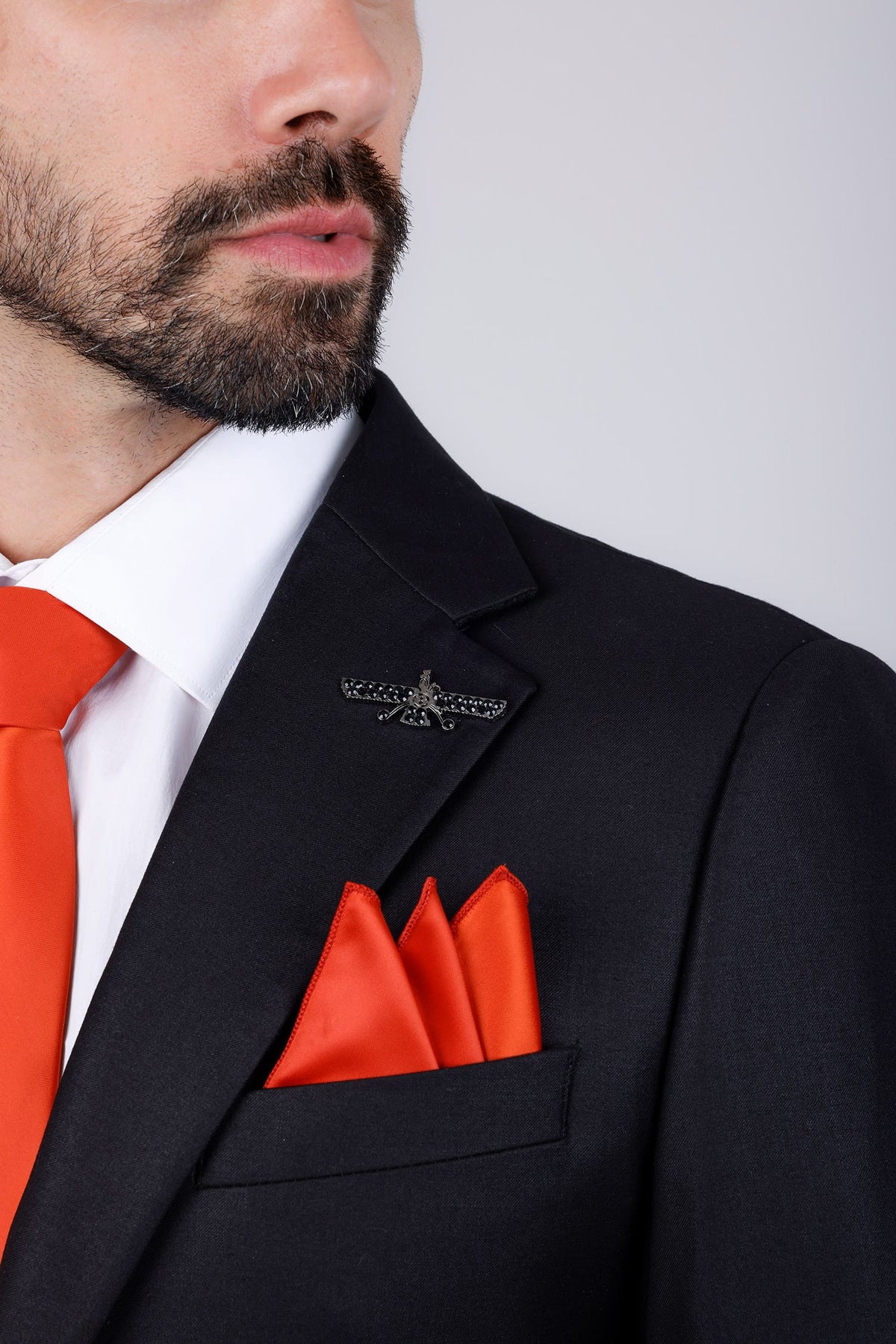 Barabas Men's Solid Color Shiny Satin Luxury Formal Necktie 4NT01 Rust