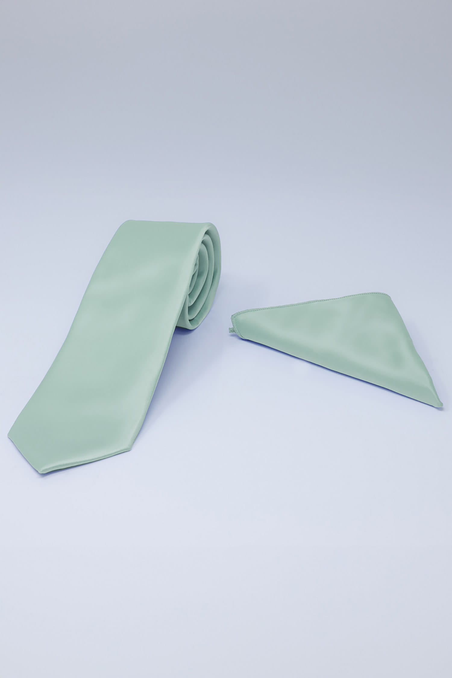Barabas Men's Solid Color Shiny Satin Luxury Formal Necktie 4NT01 Sage Leaf