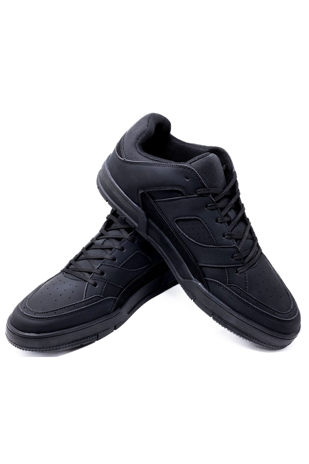 Barabas Men's Premium Running Multicolor Leather Sneakers 4SK01 Black