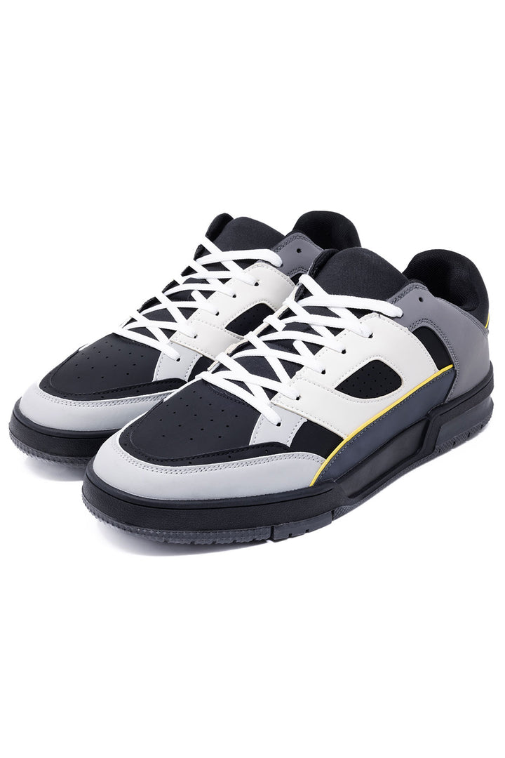 Barabas Men's Premium Running Multicolor Leather Sneakers 4SK01 Light Grey