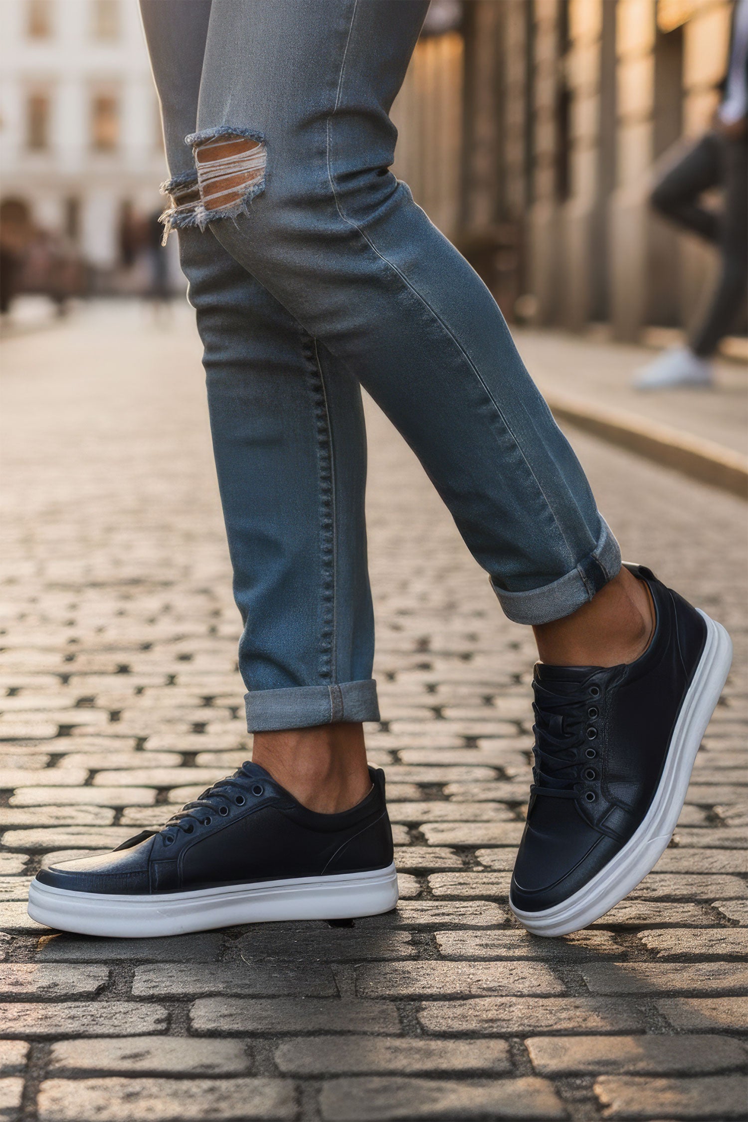 Barabas Men's premium low cut comfortable all-day sneakers 4SK05 Navy