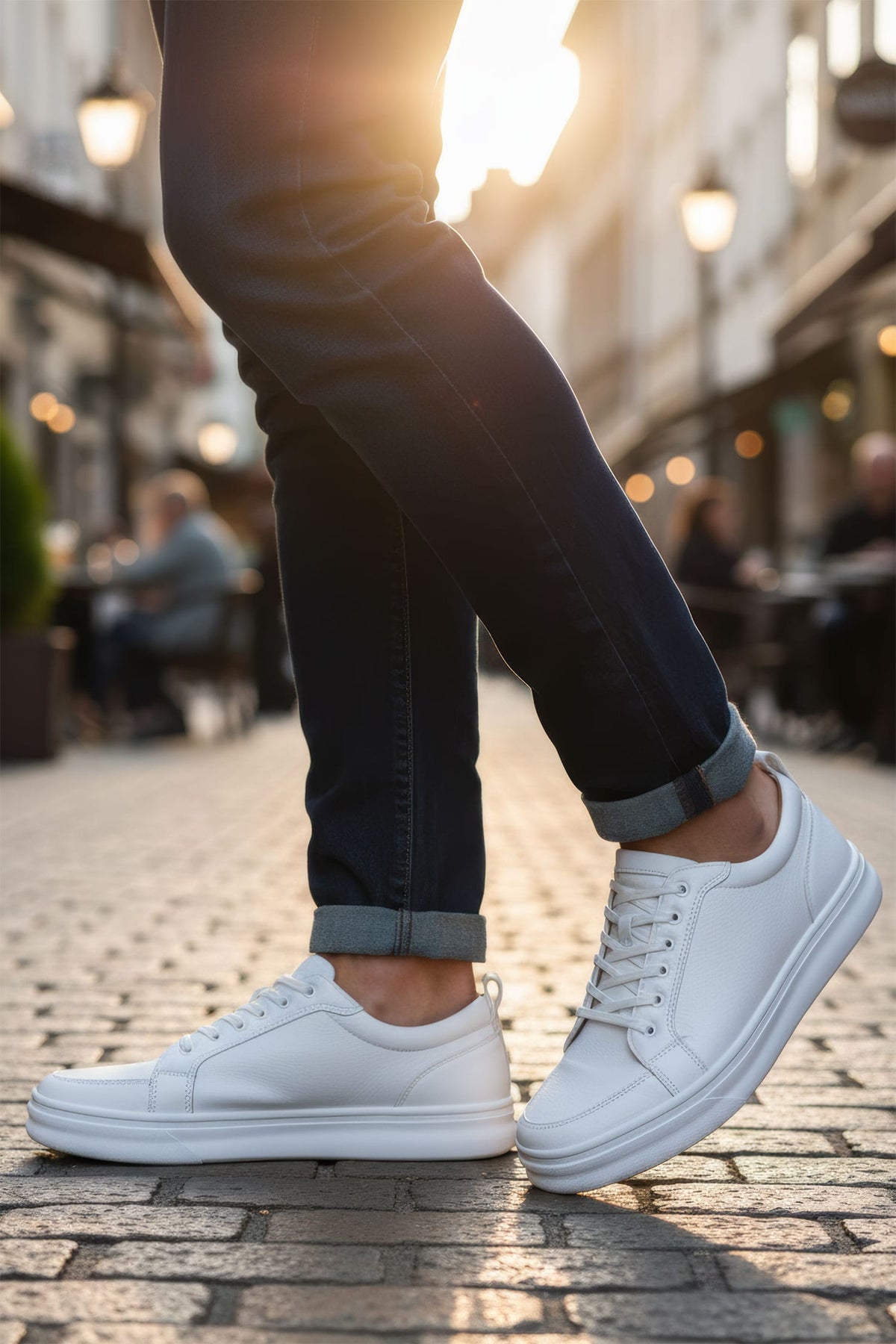 Barabas Men's premium low cut comfortable all-day sneakers 4SK05 White