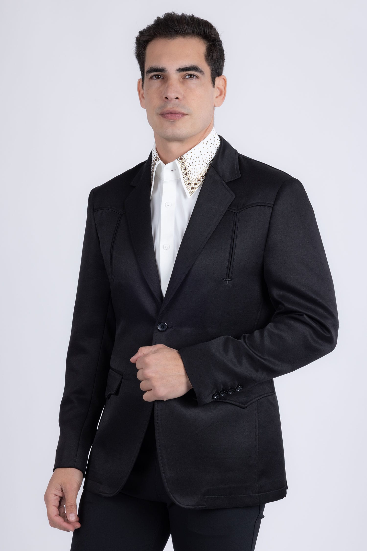 Barabas Men's Matte Notch Lapel Casual Blazer 5BL11 Black