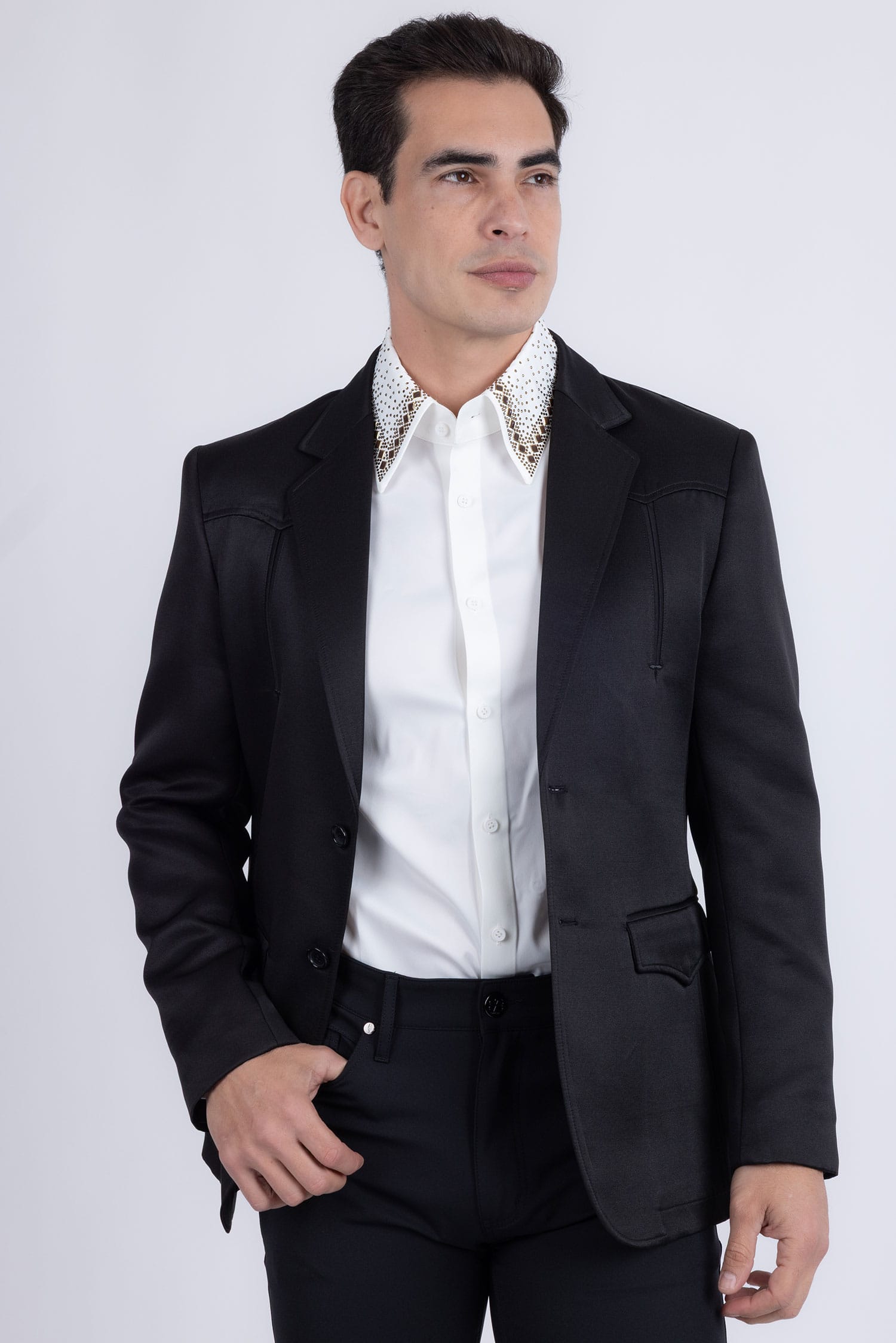 Barabas Men's Matte Notch Lapel Casual Blazer 5BL11 Black